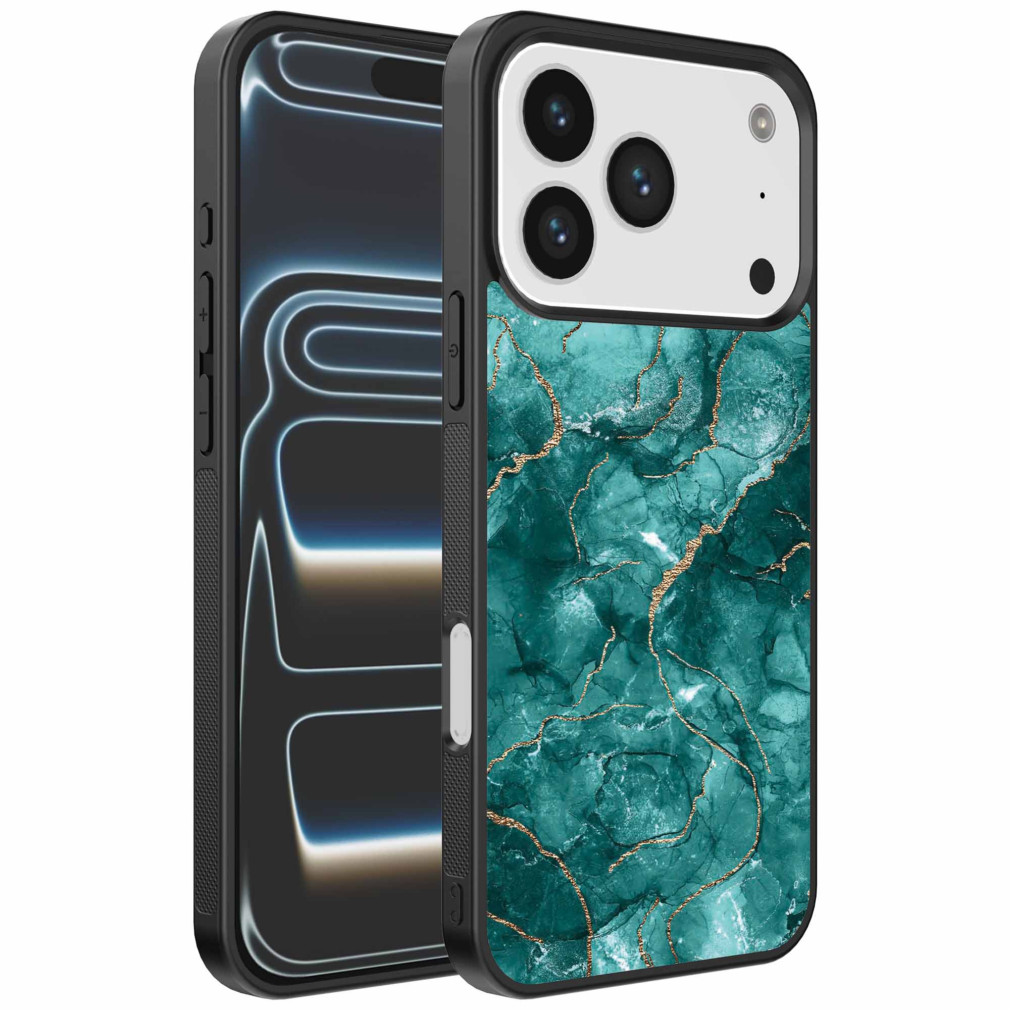 groen marmer opdruk_iPhone 17 Pro telefoonhoesje (1)