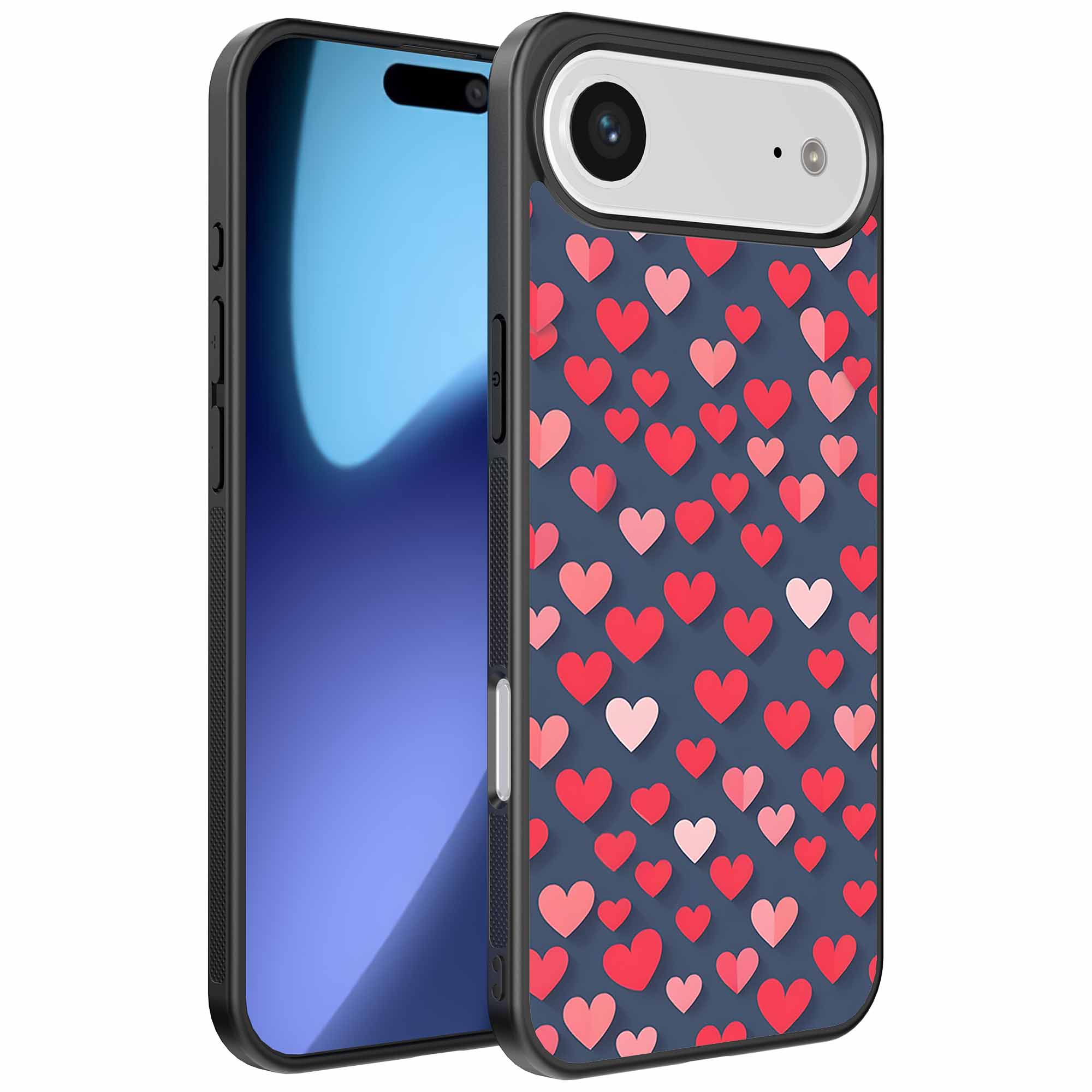 kleine roze en rode hartjes opdruk_iPhone 17 Air telefoonhoesje (1)