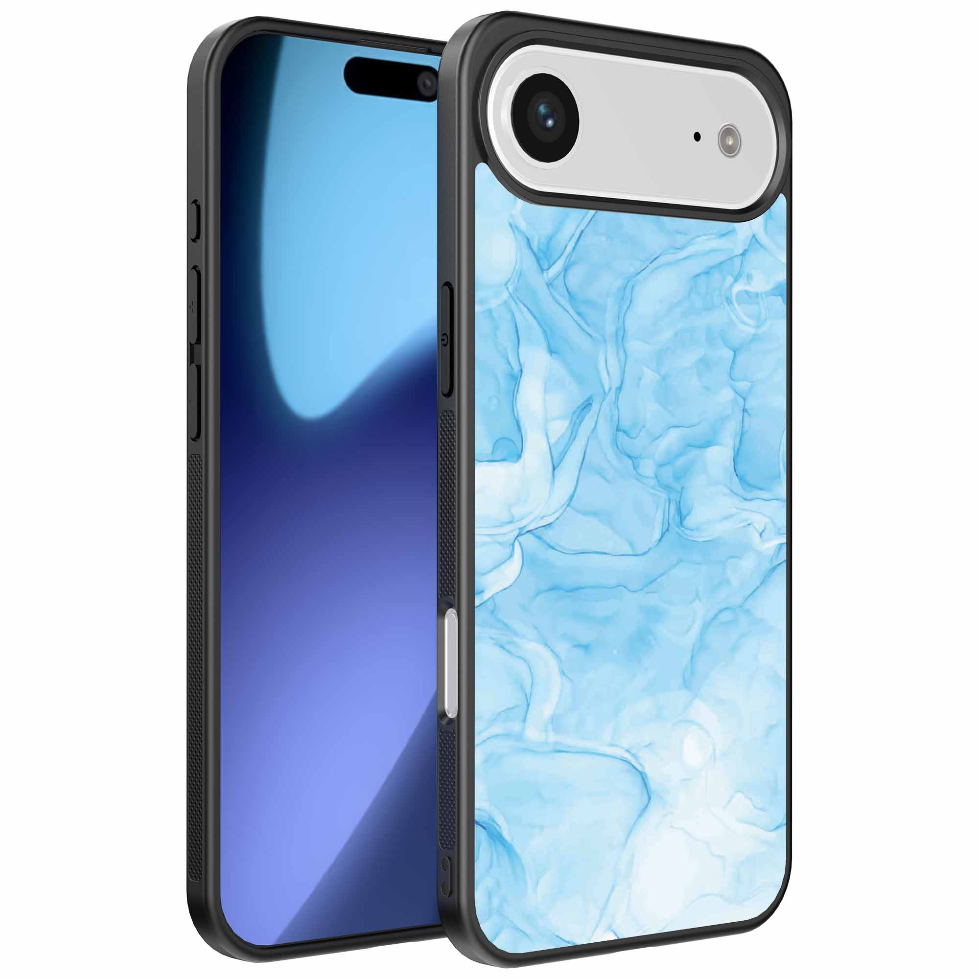 lichtblauw marmer opdruk_iPhone 17 Air telefoonhoesje (1)