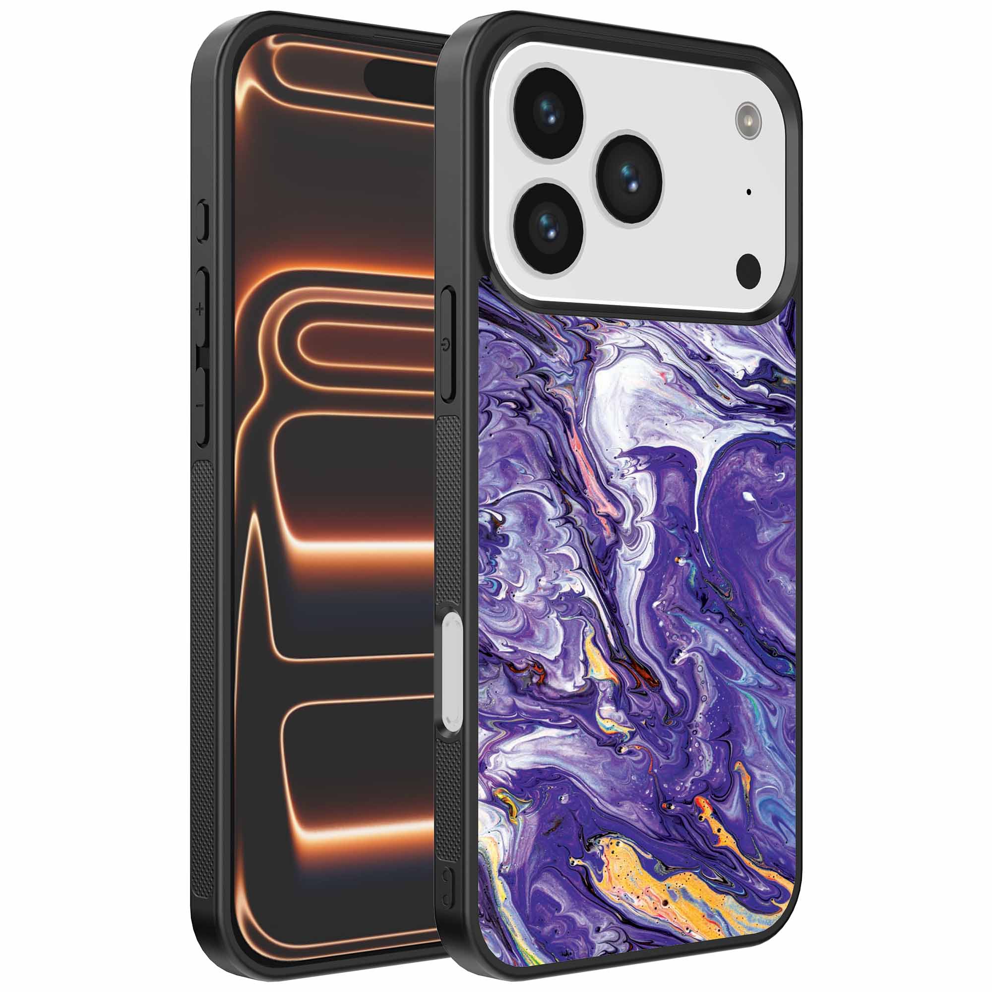 paars goud marmer opdruk_iPhone 17 Pro Max telefoonhoesje (1)