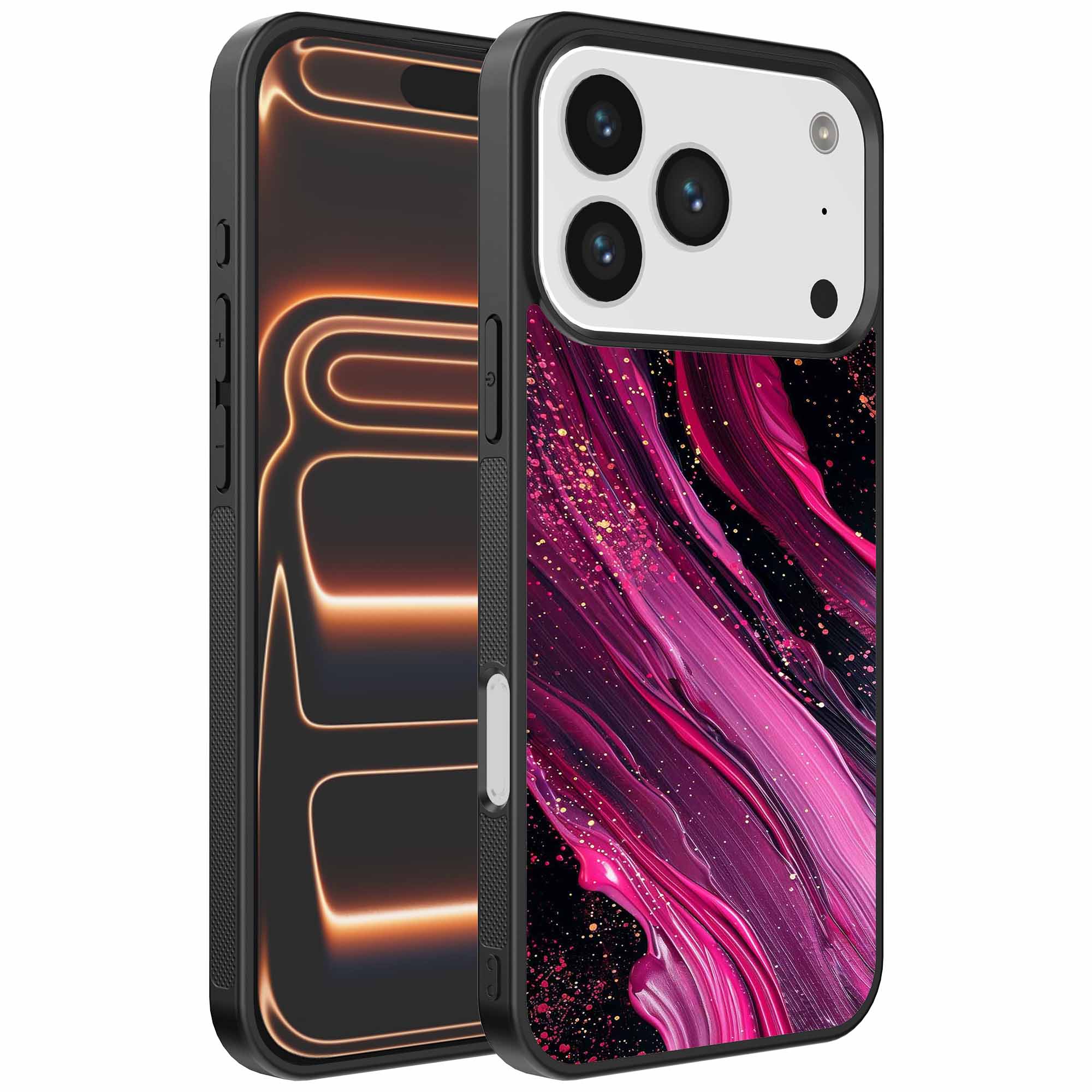 paars roze marmer opdruk_iPhone 17 Pro Max telefoonhoesje (1)