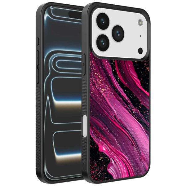 paars roze marmer opdruk_iPhone 17 Pro telefoonhoesje (1)