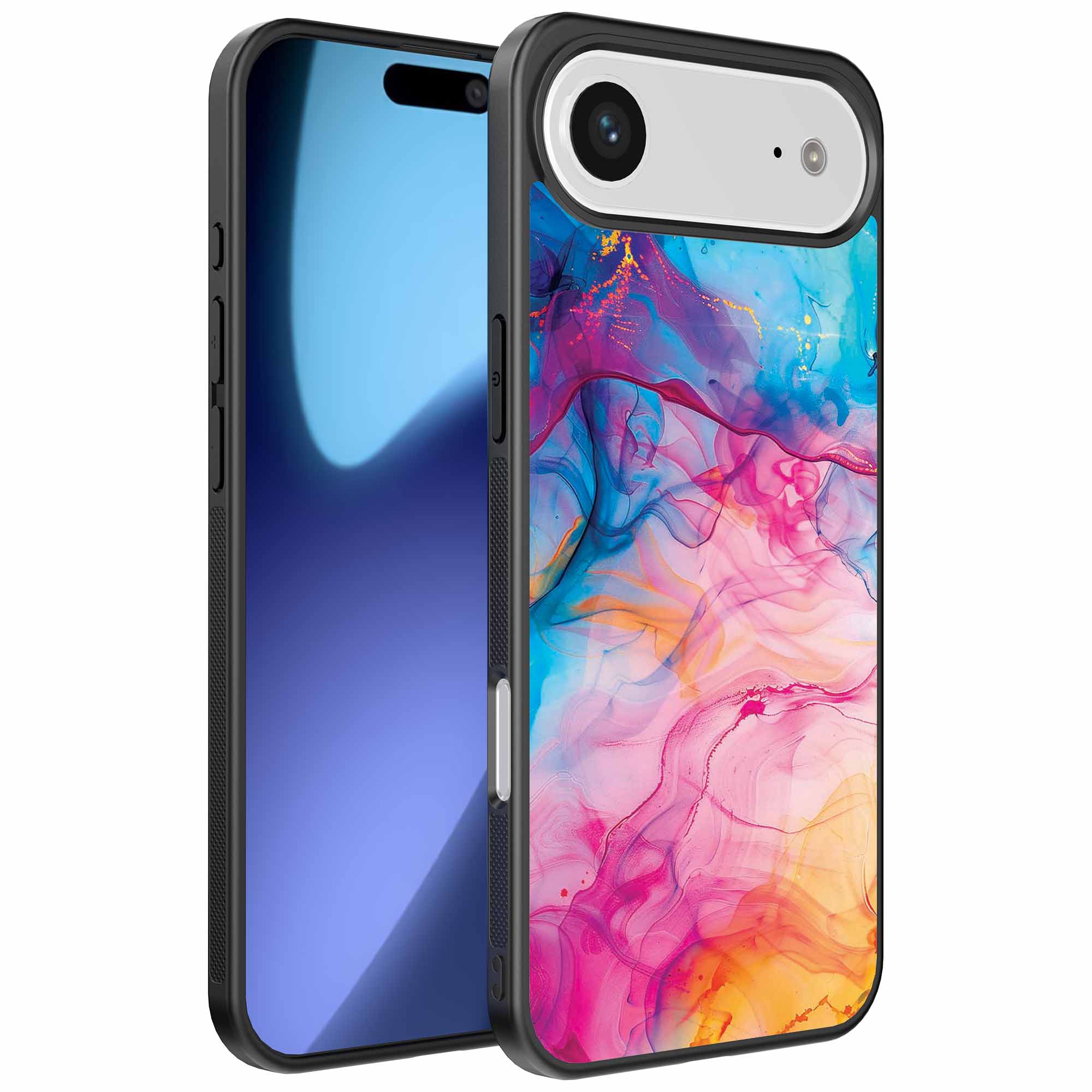 regenboog acryl marmer opdruk_iPhone 17 Air telefoonhoesje (1)