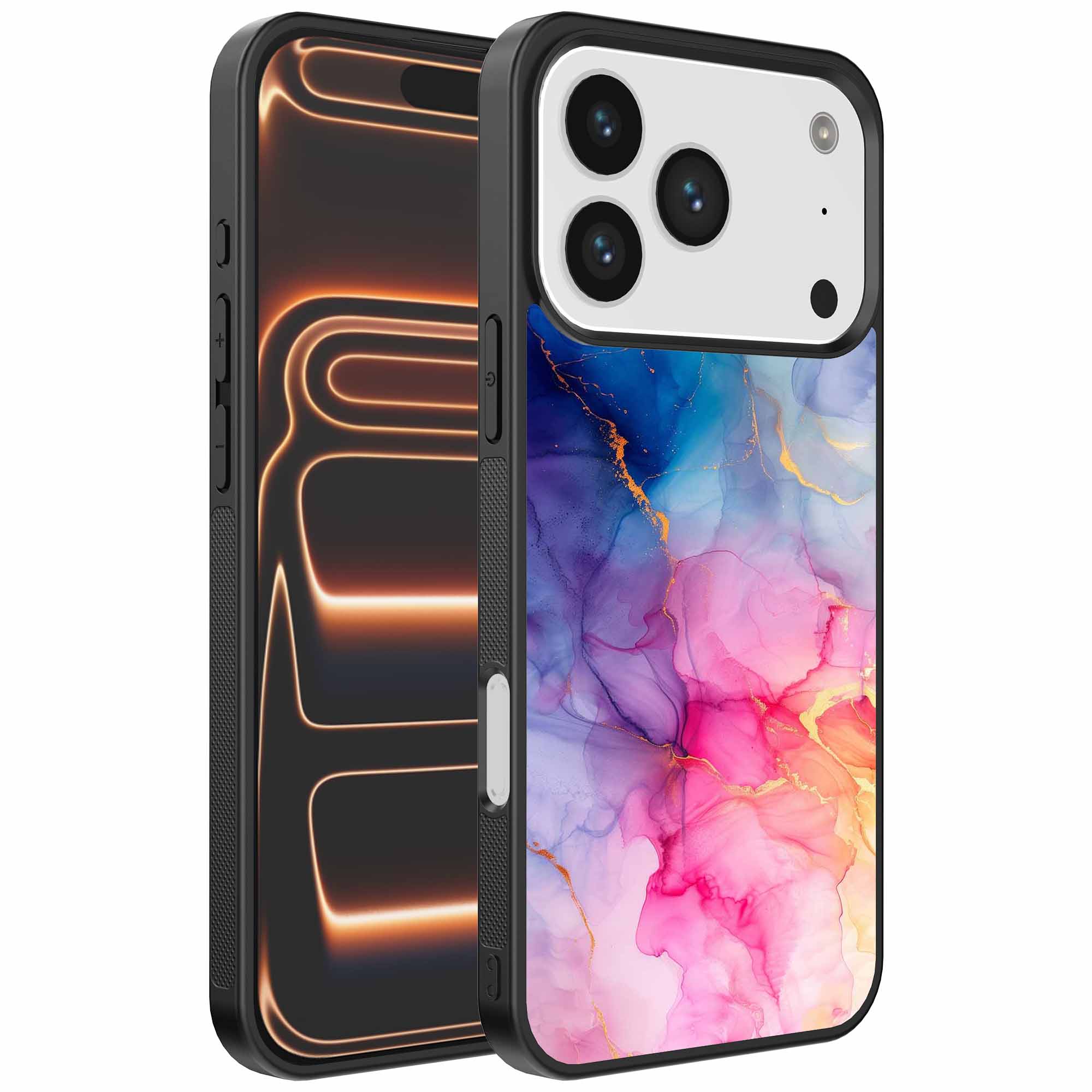 regenboog marmer opdruk_iPhone 17 Pro Max telefoonhoesje (1)