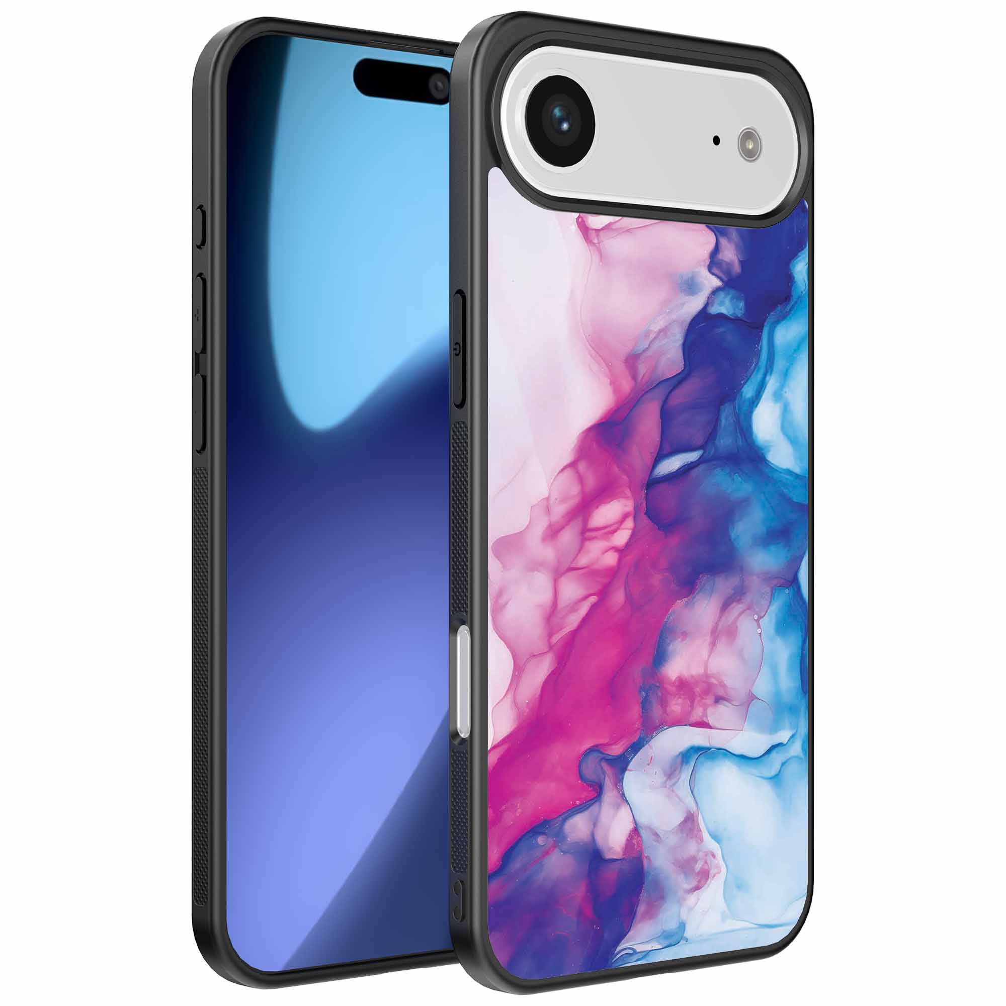 roze blauw marmer opdruk_iPhone 17 Air telefoonhoesje (1)