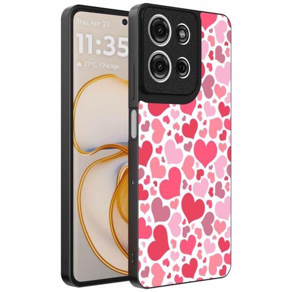 roze en rode hartjes opdruk_Motorola Edge 50 telefoonhoesje (1)