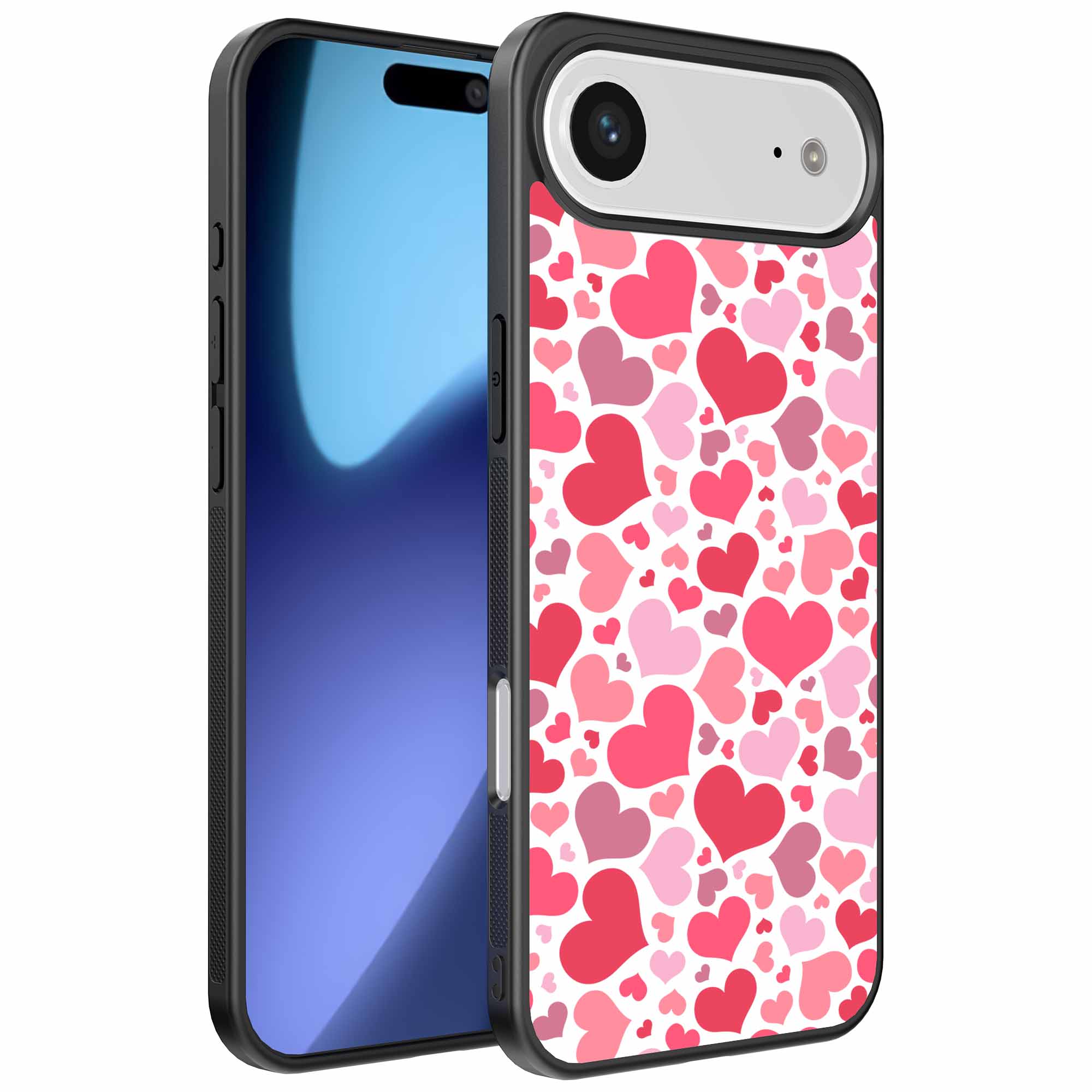 roze en rode hartjes opdruk_iPhone 17 Air telefoonhoesje (1)