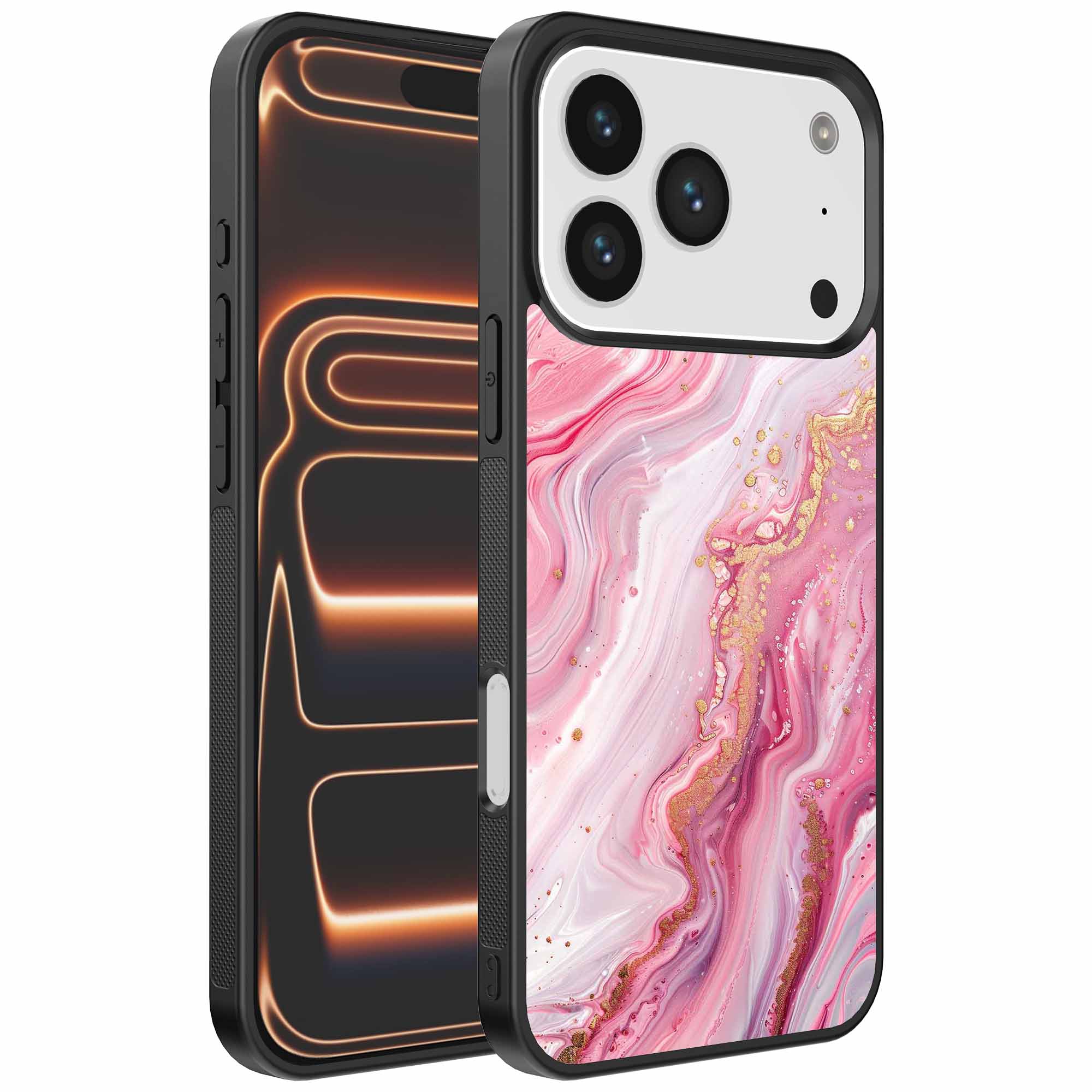 roze marmer opdruk_iPhone 17 Pro Max telefoonhoesje (1)