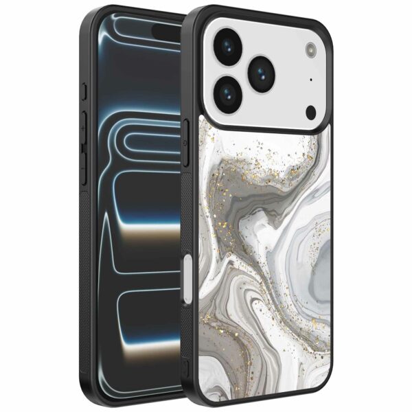 zilver marmer opdruk_iPhone 17 Pro telefoonhoesje (1)