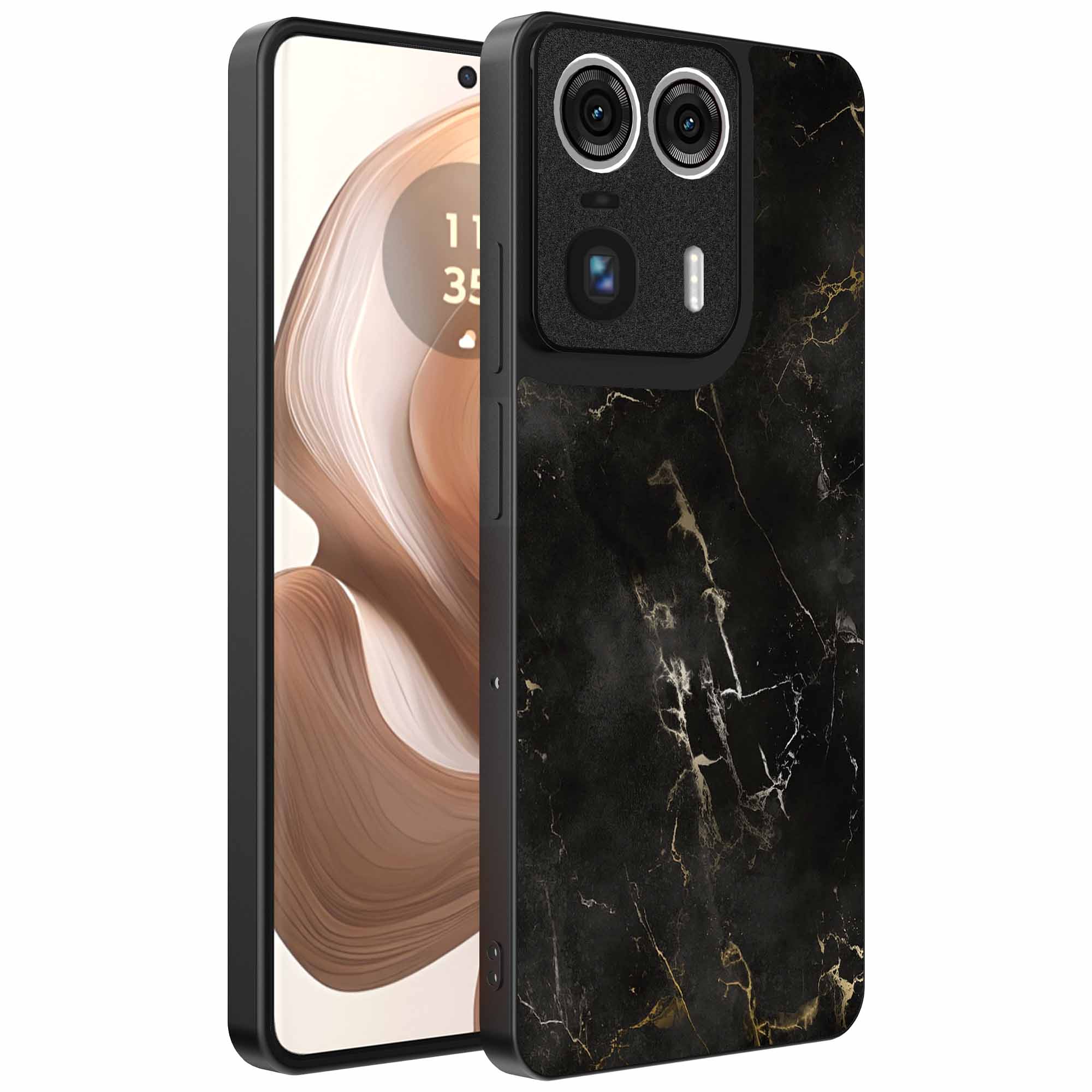 zwart marmer opdruk_Motorola Edge 50 Ultra telefoonhoesje (1)