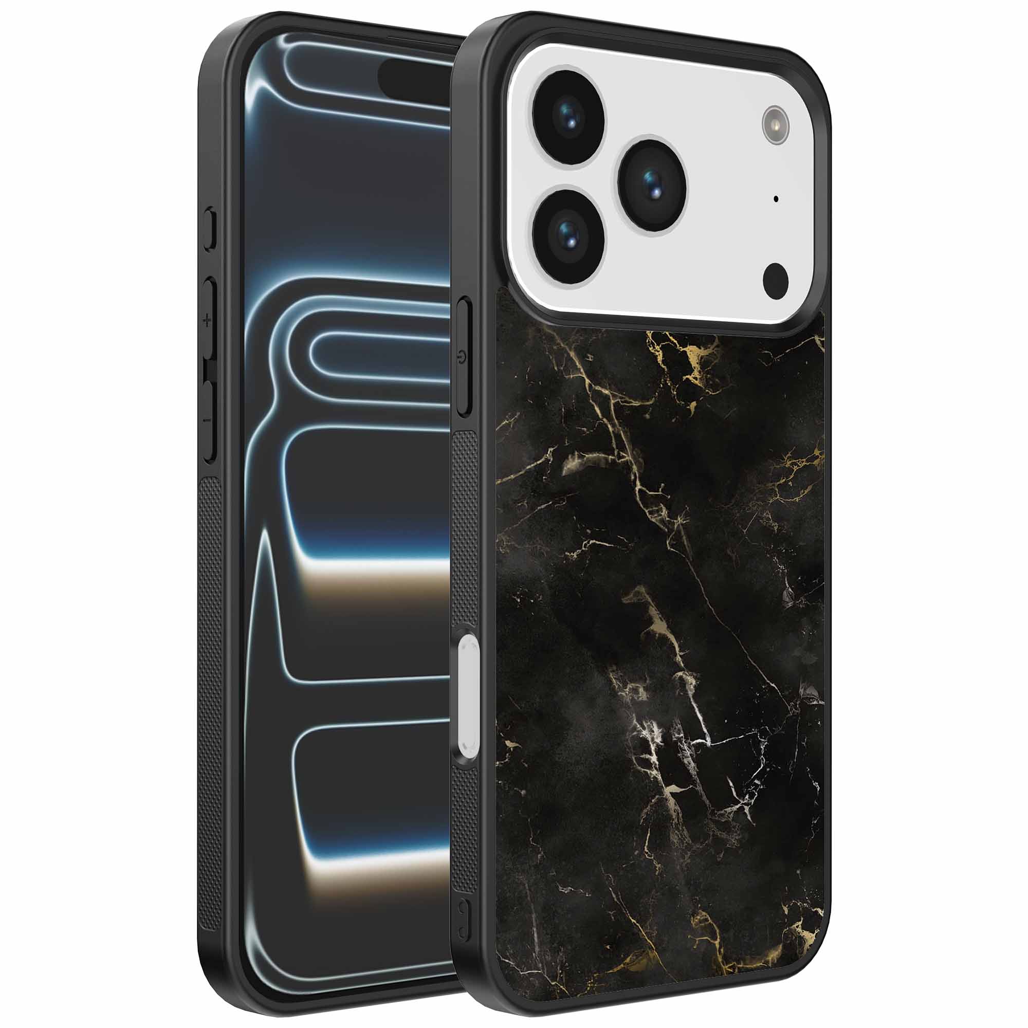 zwart marmer opdruk_iPhone 17 Pro telefoonhoesje (1)