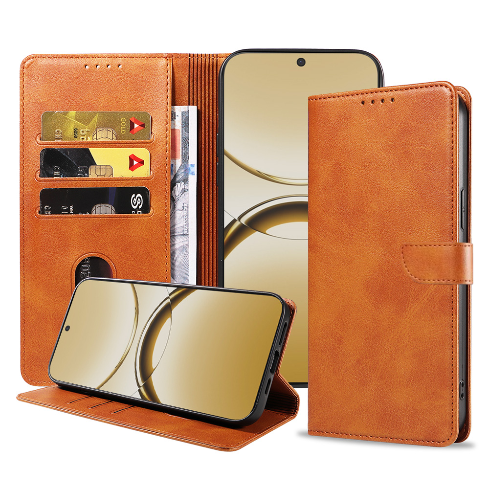 Oppo Find X8 telefoonhoesje leer met magnetische sluiting en pasjeshouder (1)