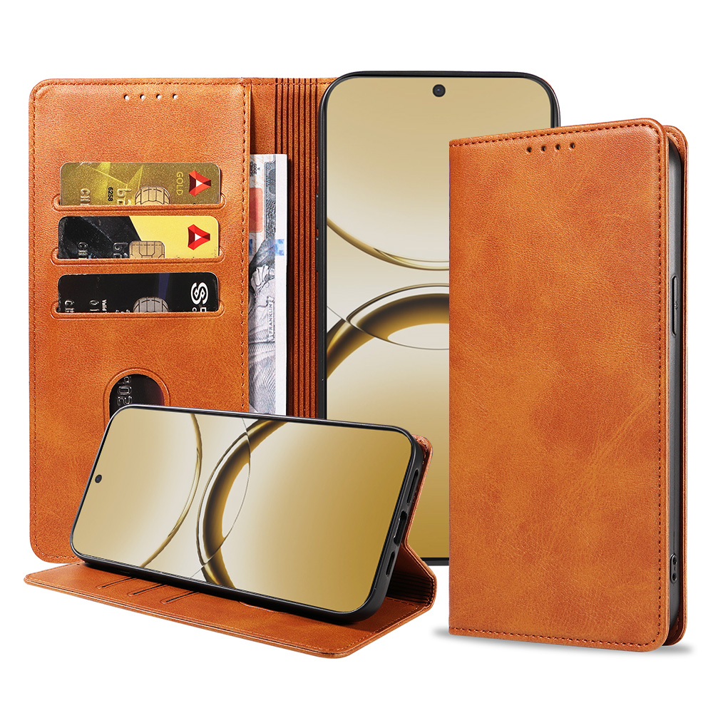 Oppo Find X8 telefoonhoesje leer met magnetische sluiting en pasjeshouder (1)