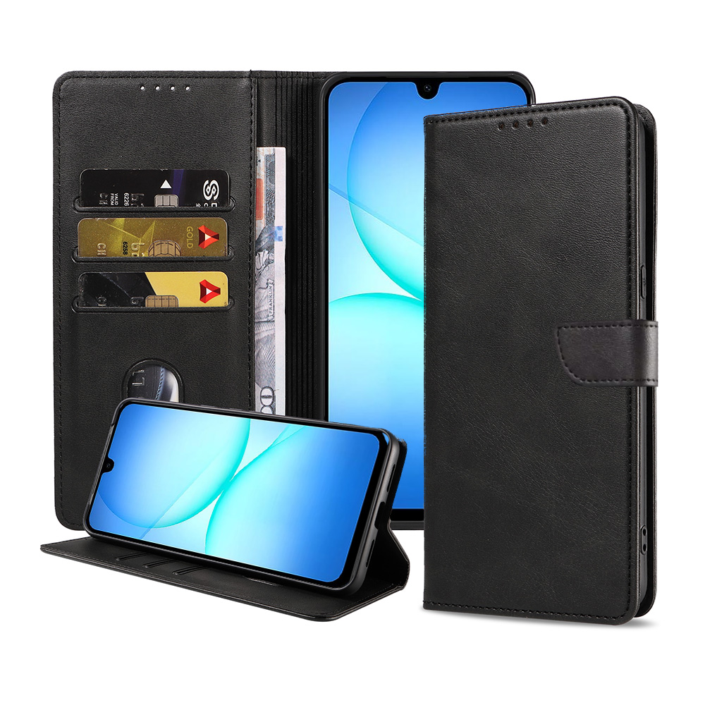 Samsung Galaxy A17 telefoonhoesje leer met magnetisch lipje en pasjeshouder (1)