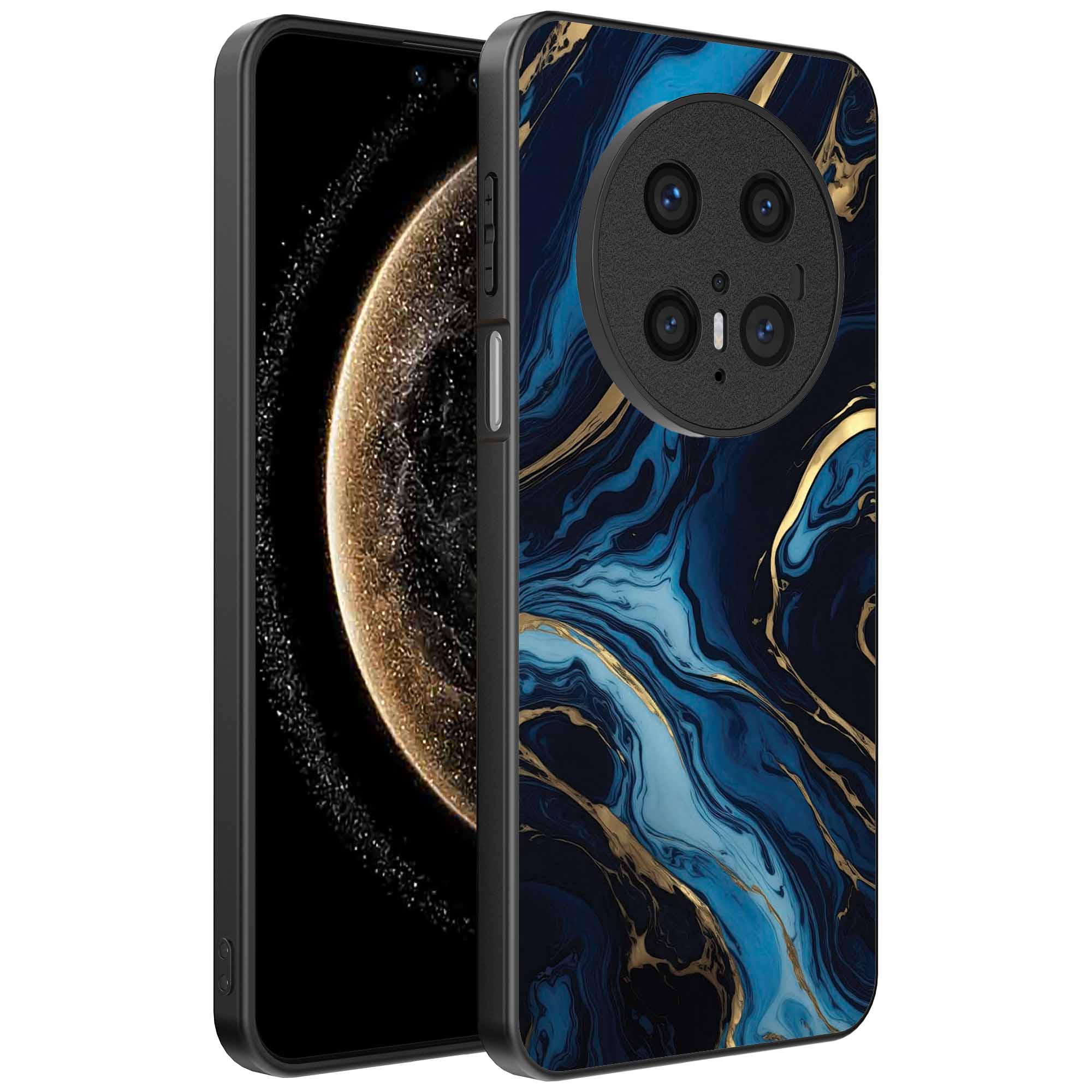 blauw goud marmer opdruk_Huawei Mate 70 telefoonhoesje (1)