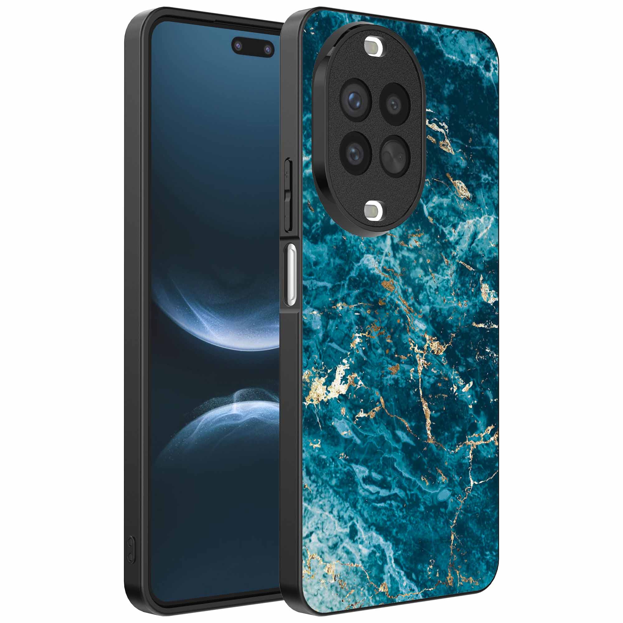 blauw marmer opdruk_Huawei Nova 14 Pro telefoonhoesje (1)