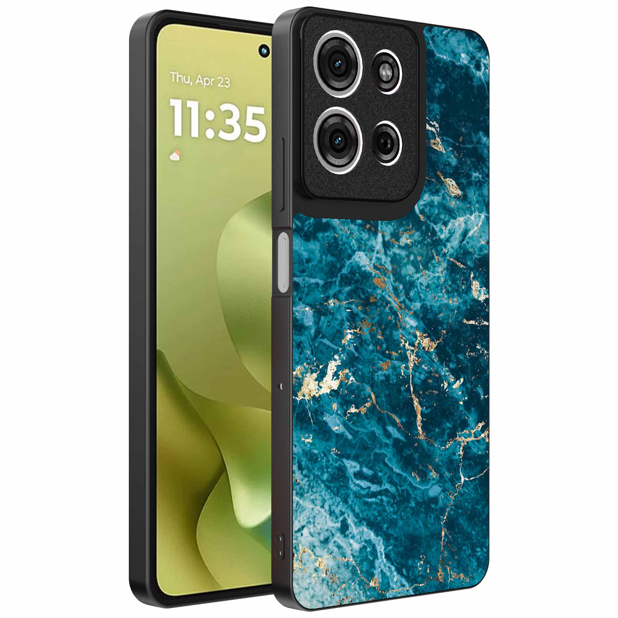 blauw marmer opdruk_Motorola Moto G86 telefoonhoesje (1)
