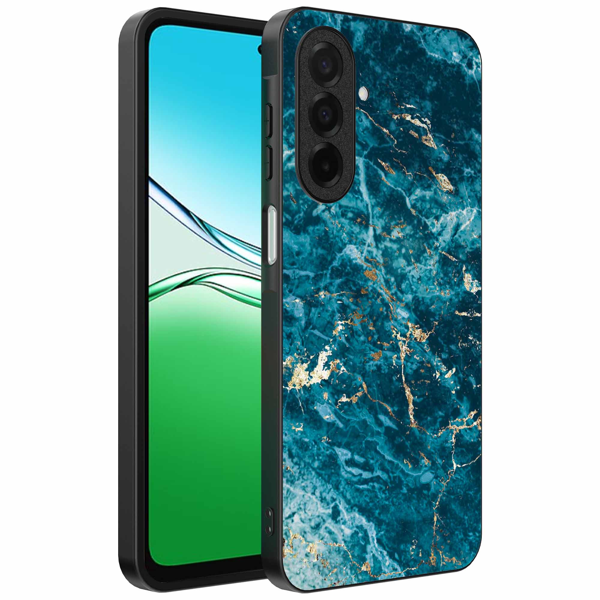 blauw marmer opdruk_Oppo A5 telefoonhoesje (1)