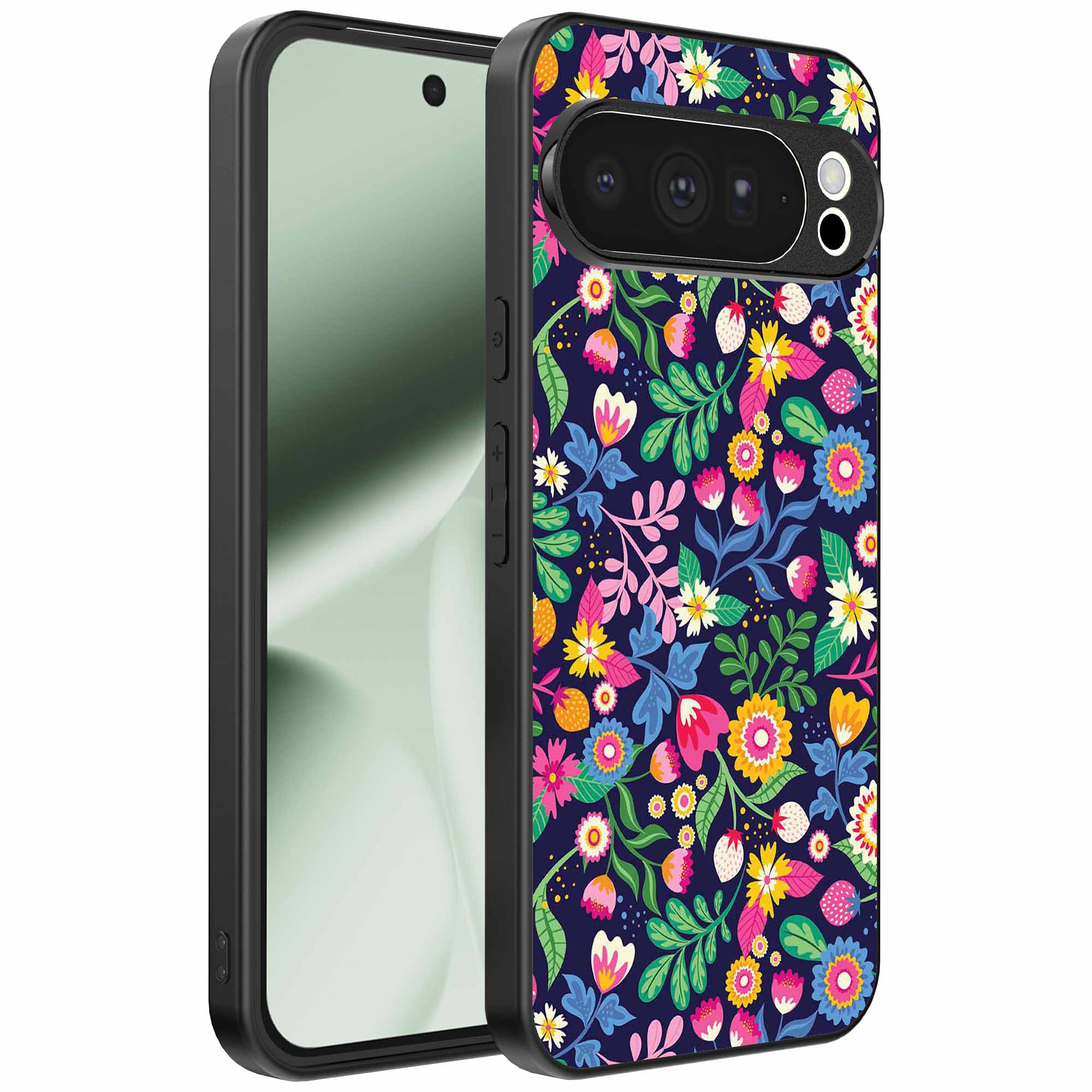 bloemen opdruk_Google Pixel 10 Pro XL telefoonhoesje (1)