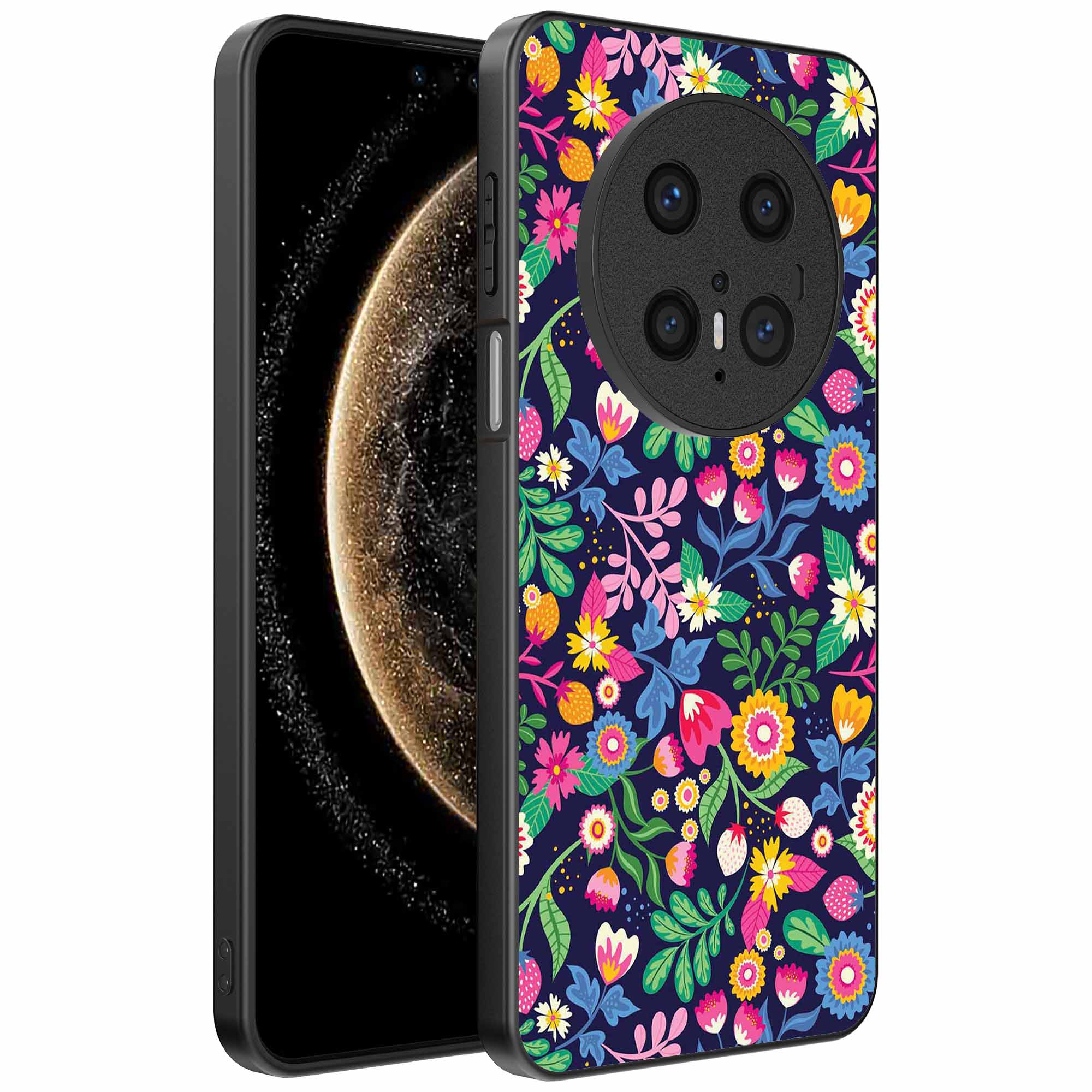 bloemen opdruk_Huawei Mate 70 telefoonhoesje (1)