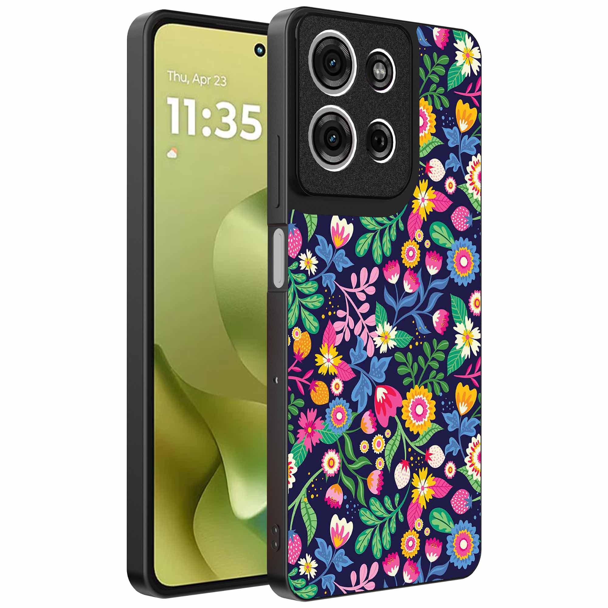 bloemen opdruk_Motorola Moto G86 telefoonhoesje (1)
