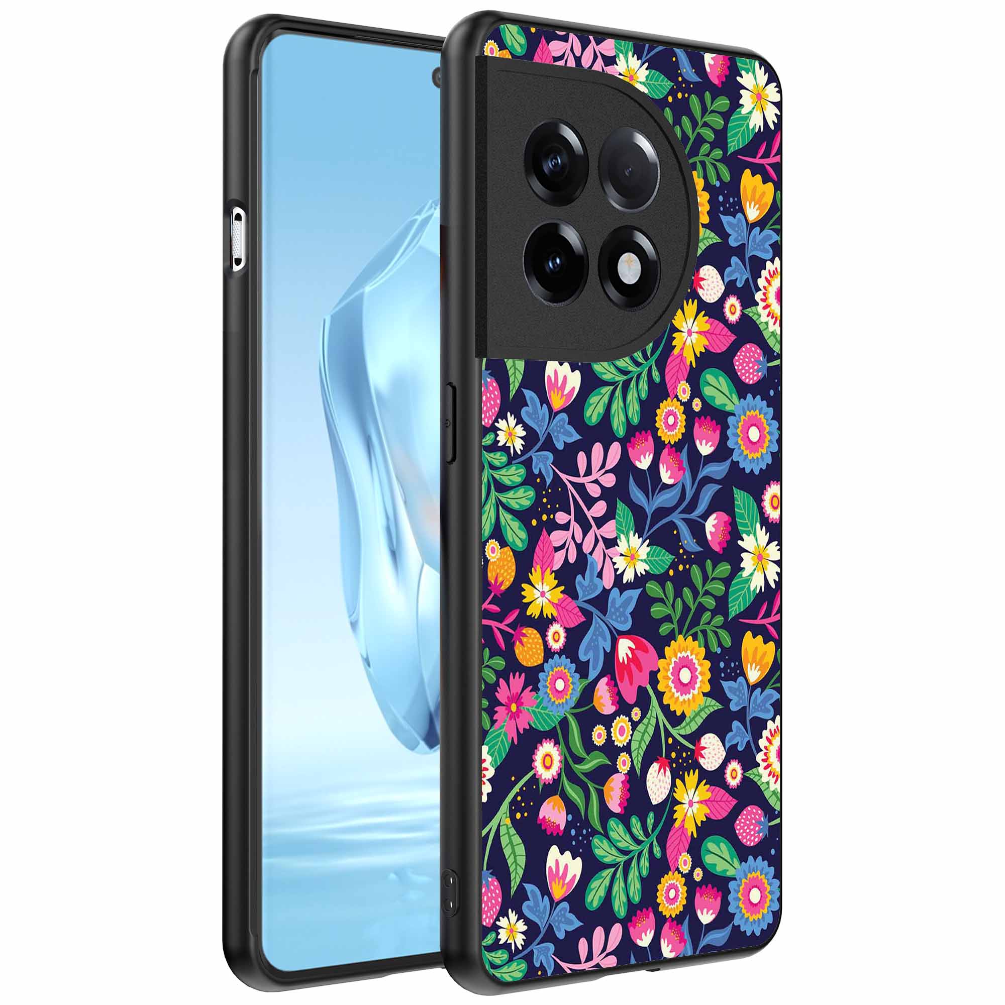 bloemen opdruk_OnePlus 12 Telefoonhoesje (1)