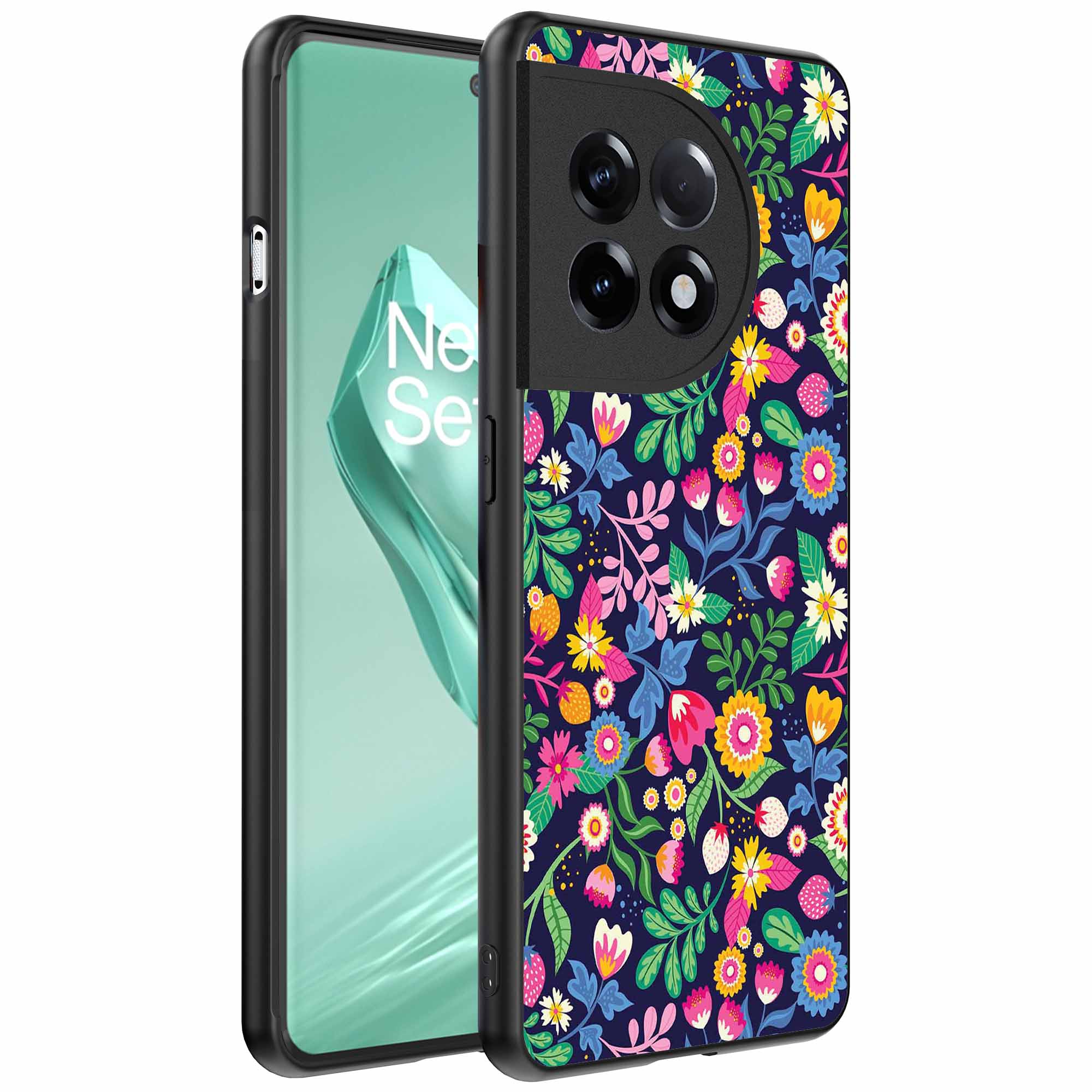 bloemen opdruk_OnePlus 12R Telefoonhoesje (1)