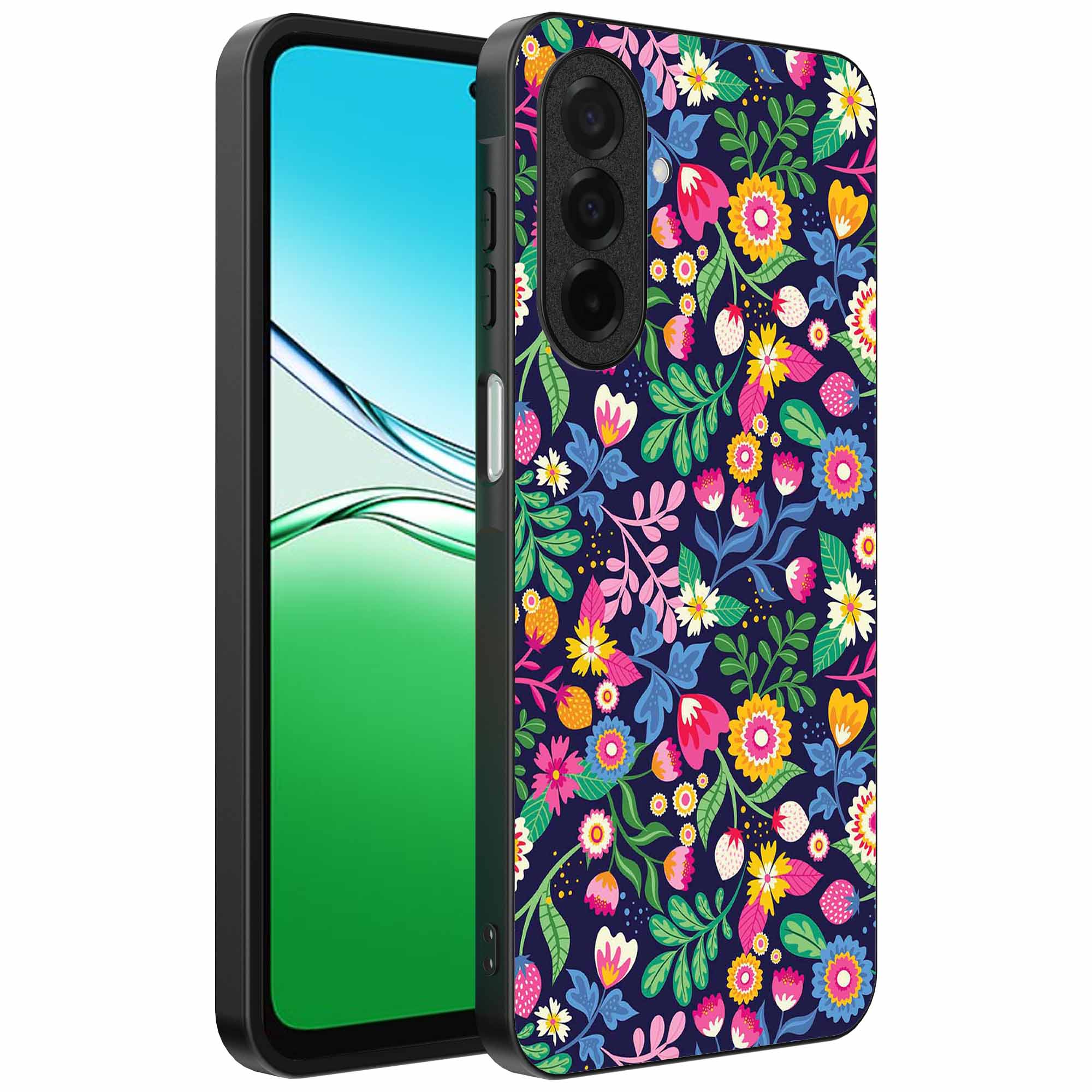 bloemen opdruk_Oppo A5 telefoonhoesje (1)