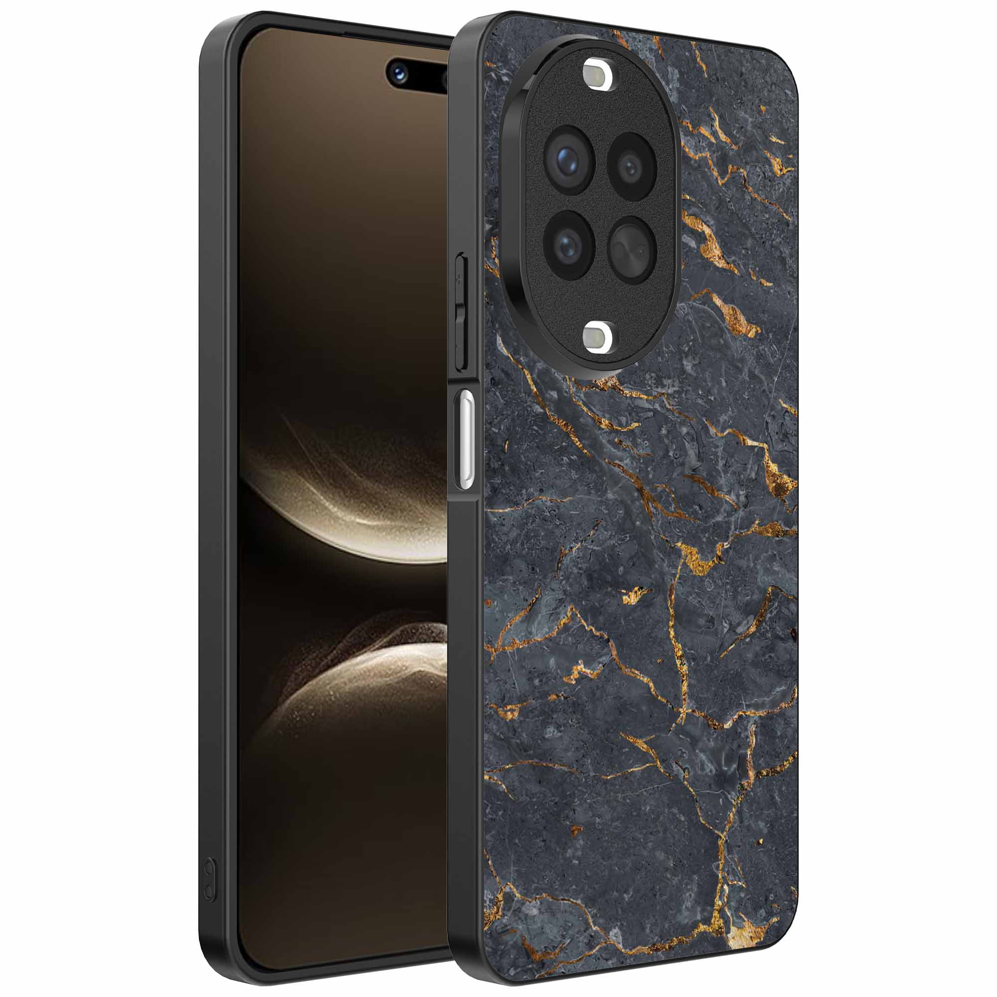 grijs goud marmer opdruk_Huawei Nova 14 Ultra telefoonhoesje (1)