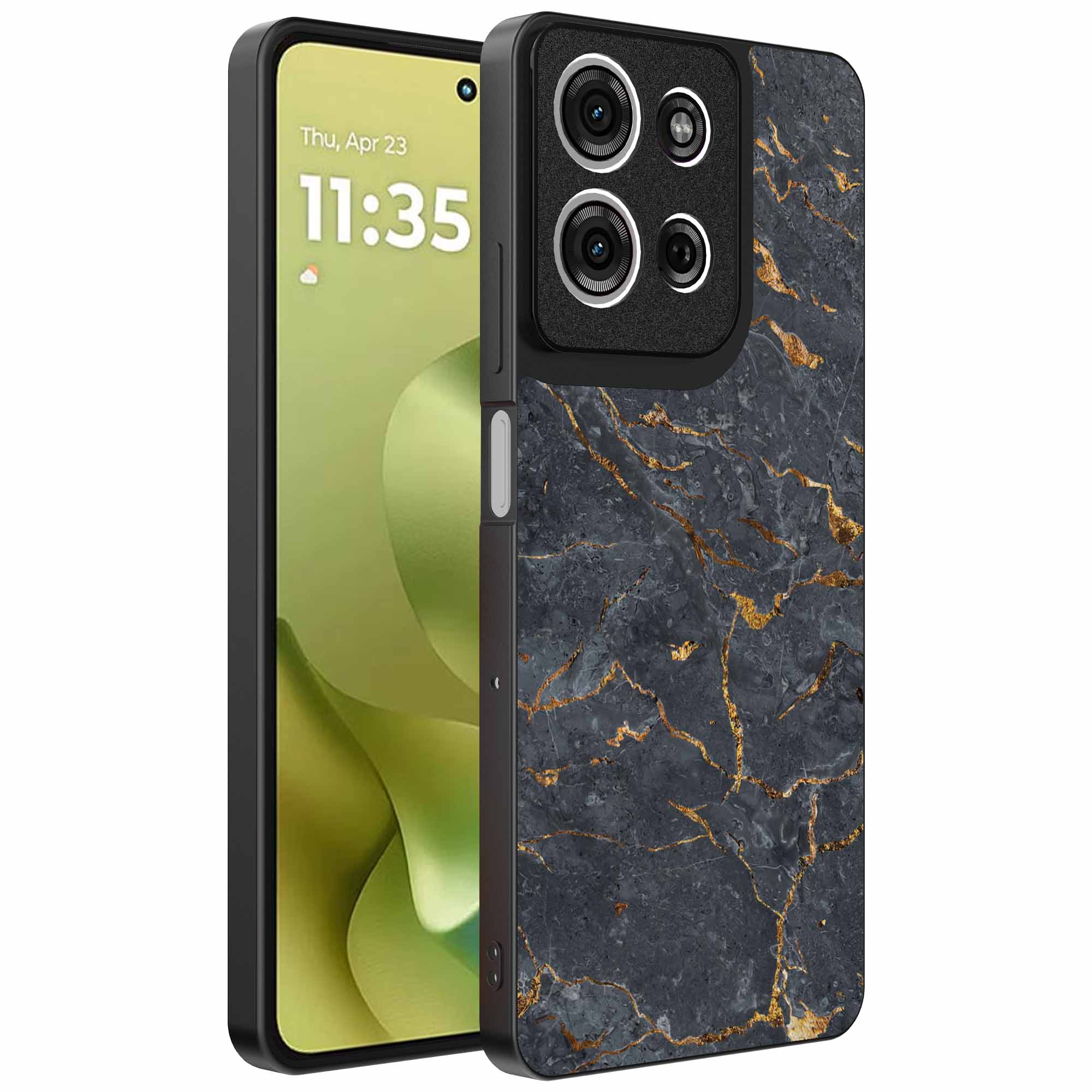 grijs goud marmer opdruk_Motorola Moto G86 telefoonhoesje (1)