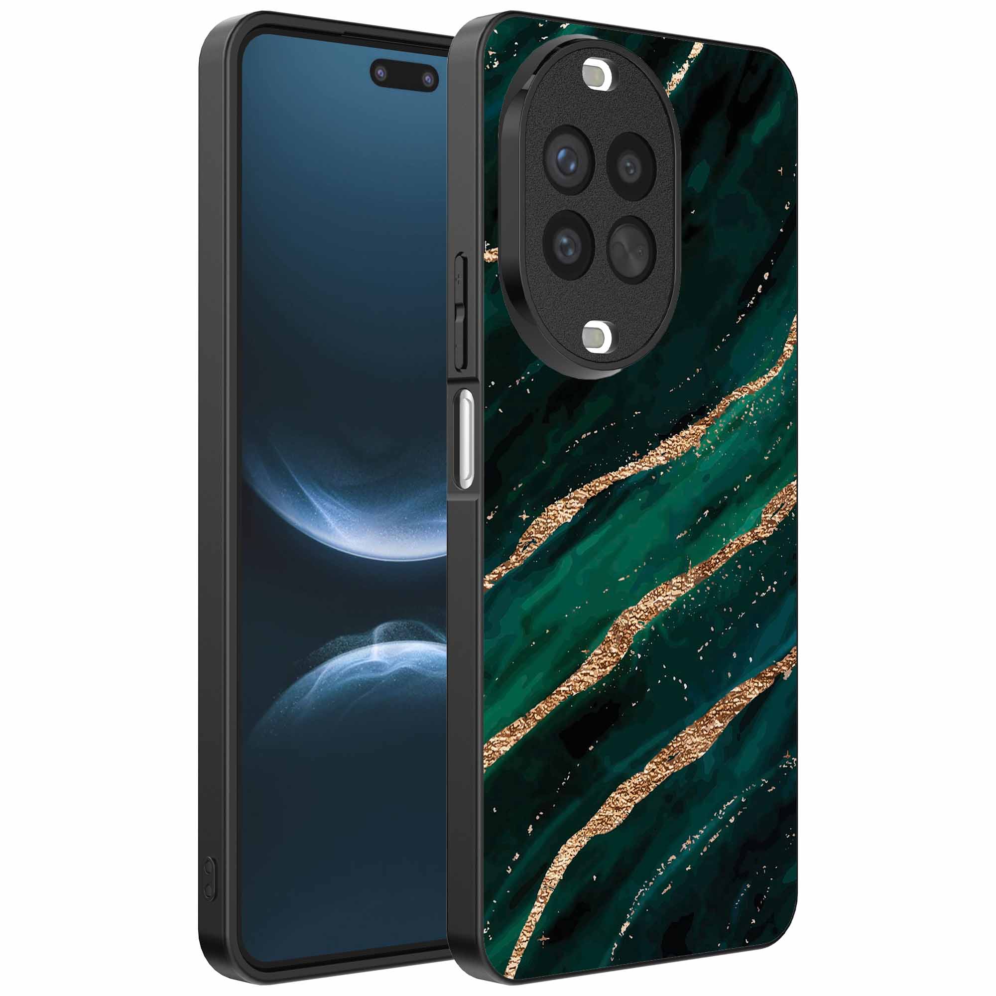 groen goud marmer opdruk_Huawei Nova 14 Pro telefoonhoesje (1)