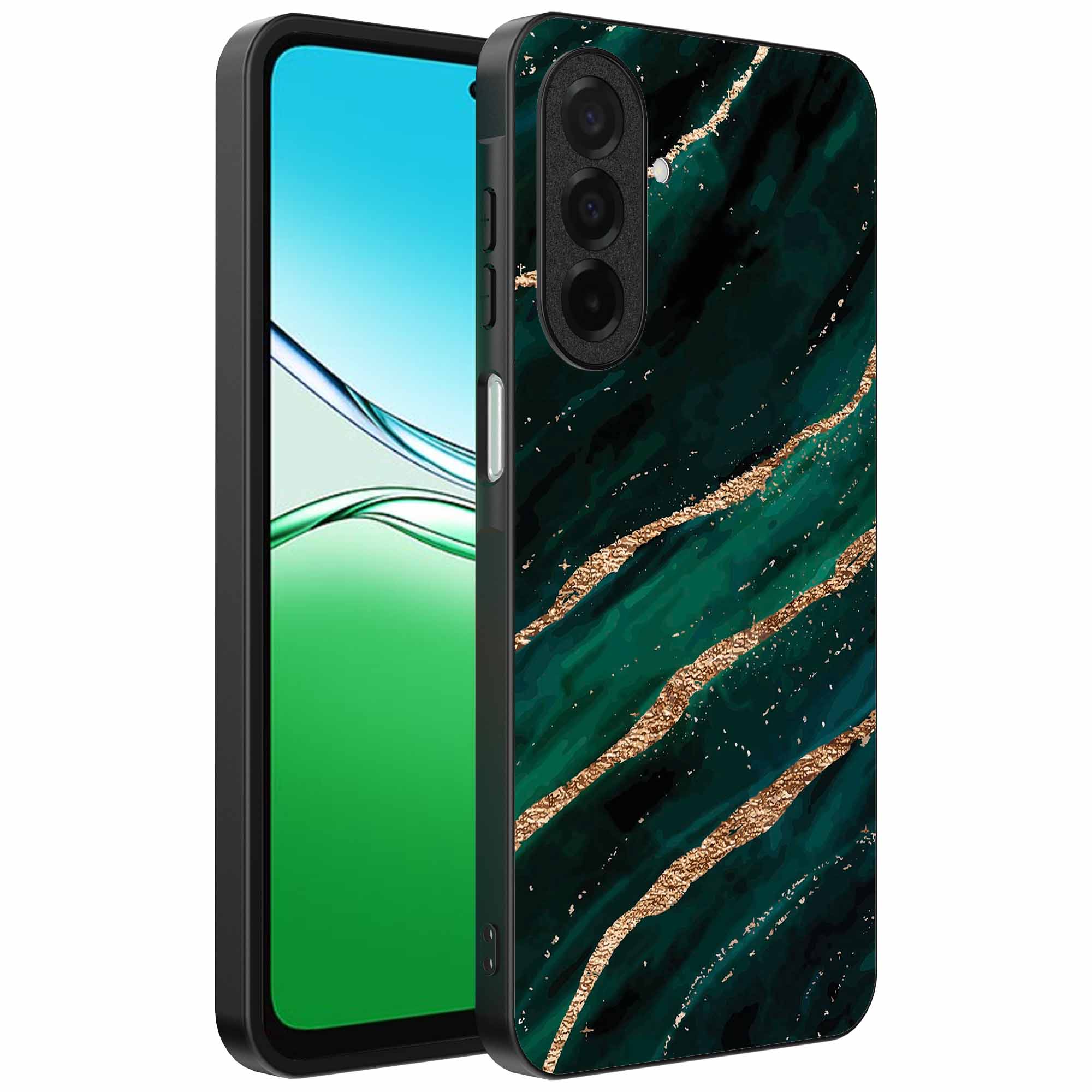 groen goud marmer opdruk_Oppo A5 telefoonhoesje (1)