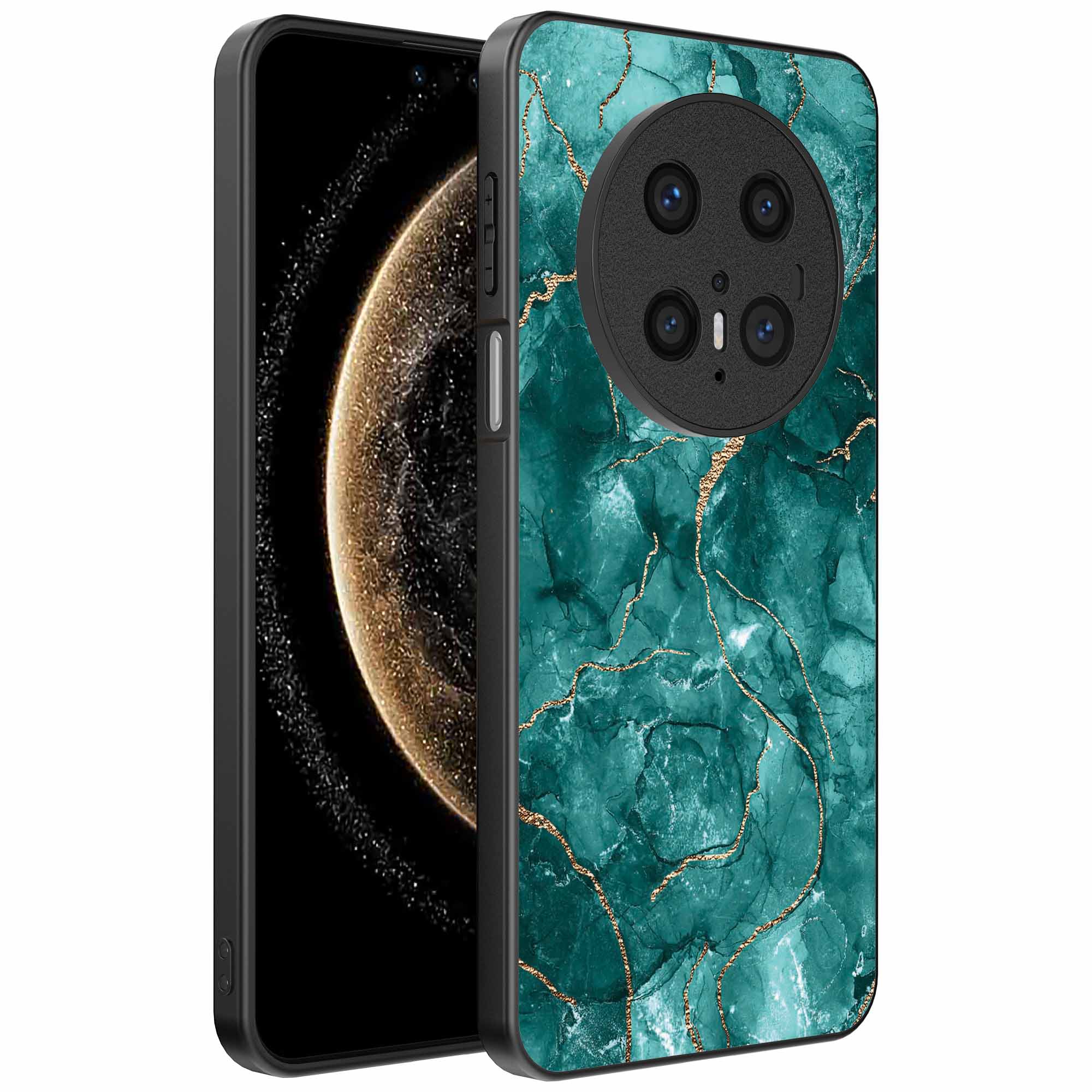 groen marmer opdruk_Huawei Mate 70 telefoonhoesje (1)