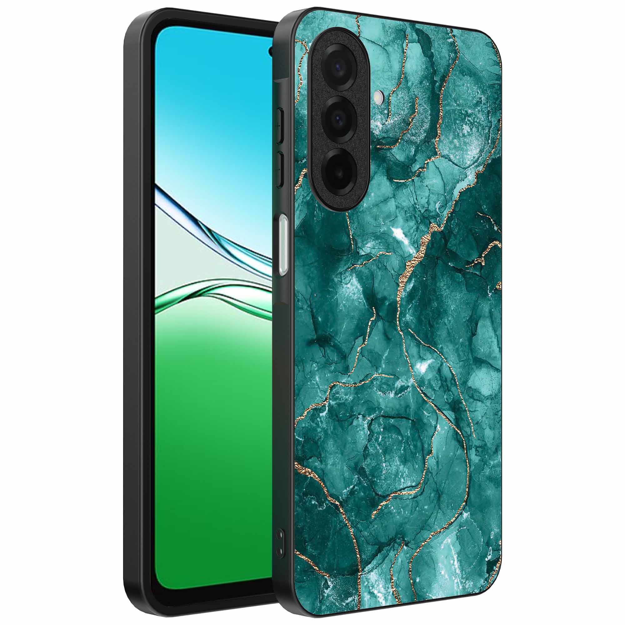 groen marmer opdruk_Oppo A5 telefoonhoesje (1)