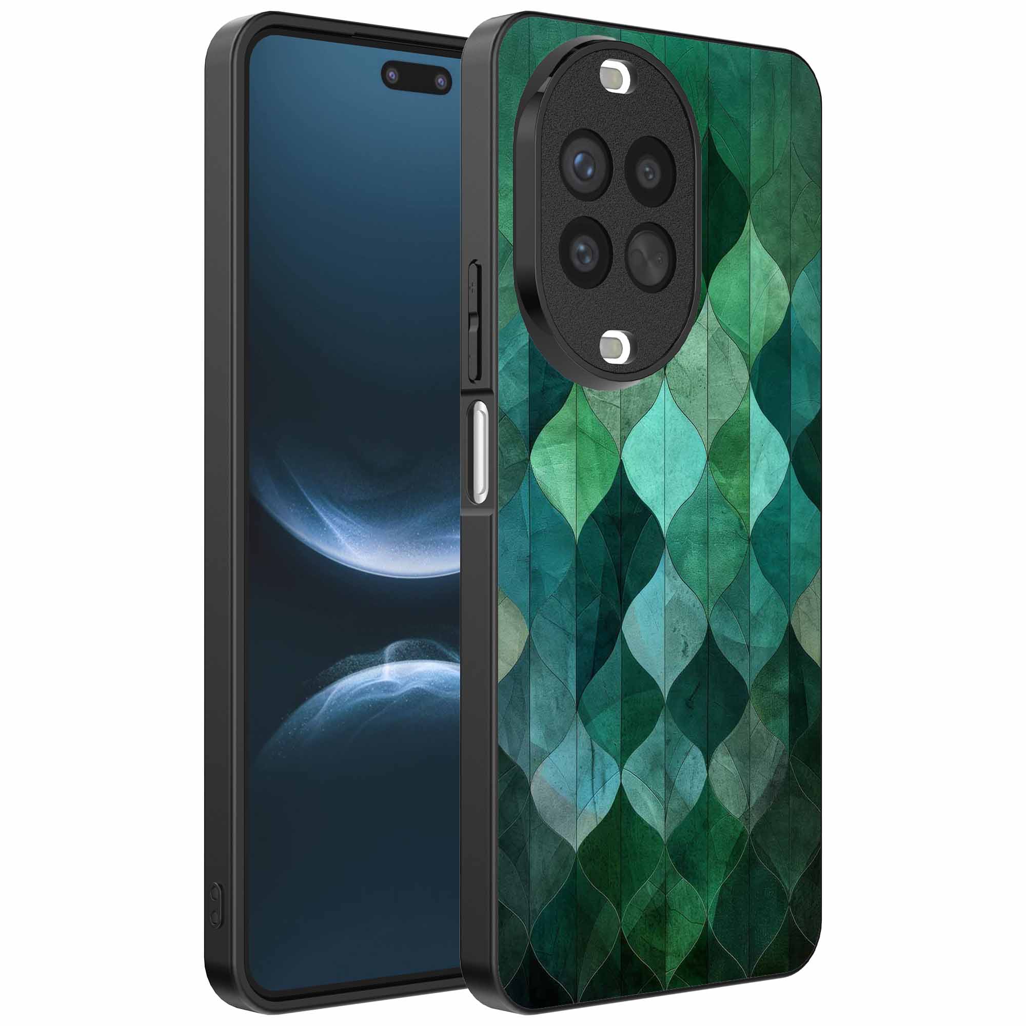 groene bladeren opdruk_Huawei Nova 14 Pro telefoonhoesje (1)