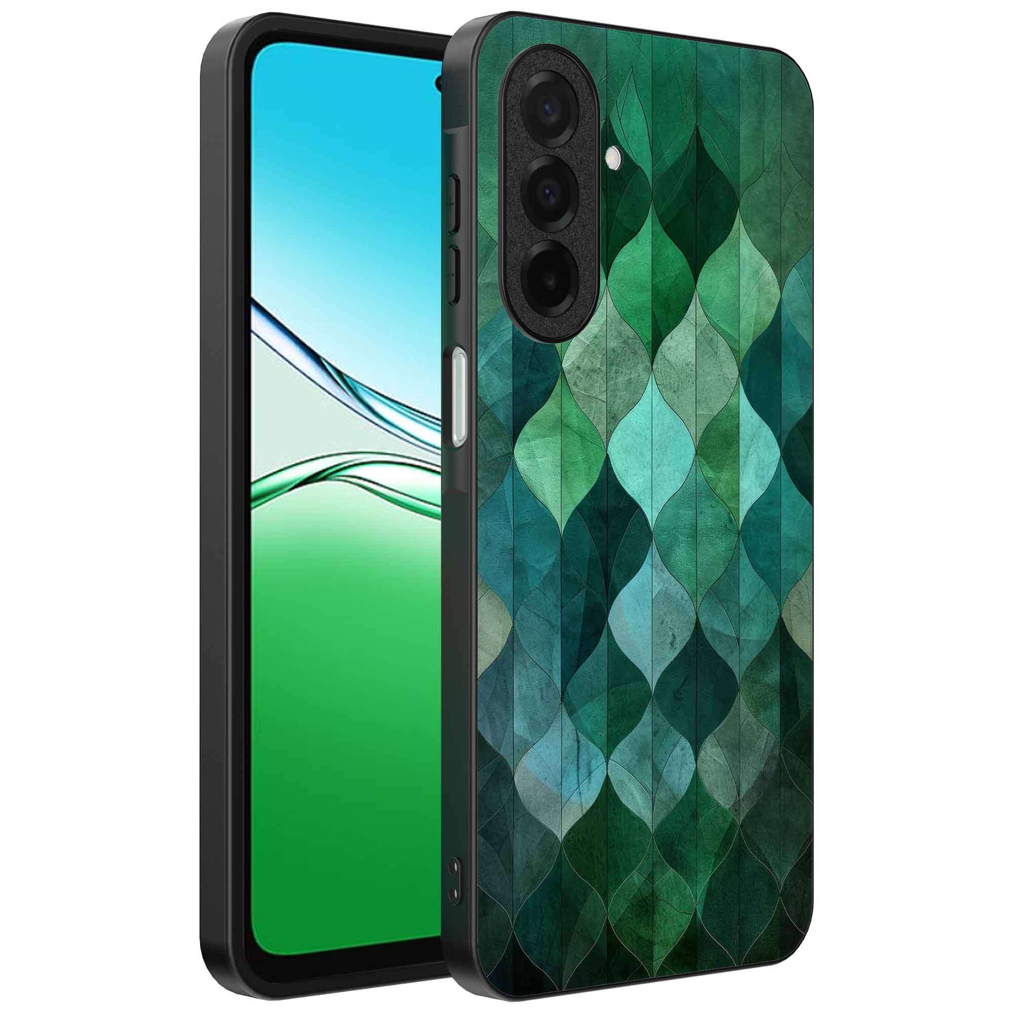 groene bladeren opdruk_Oppo A5 telefoonhoesje (1)