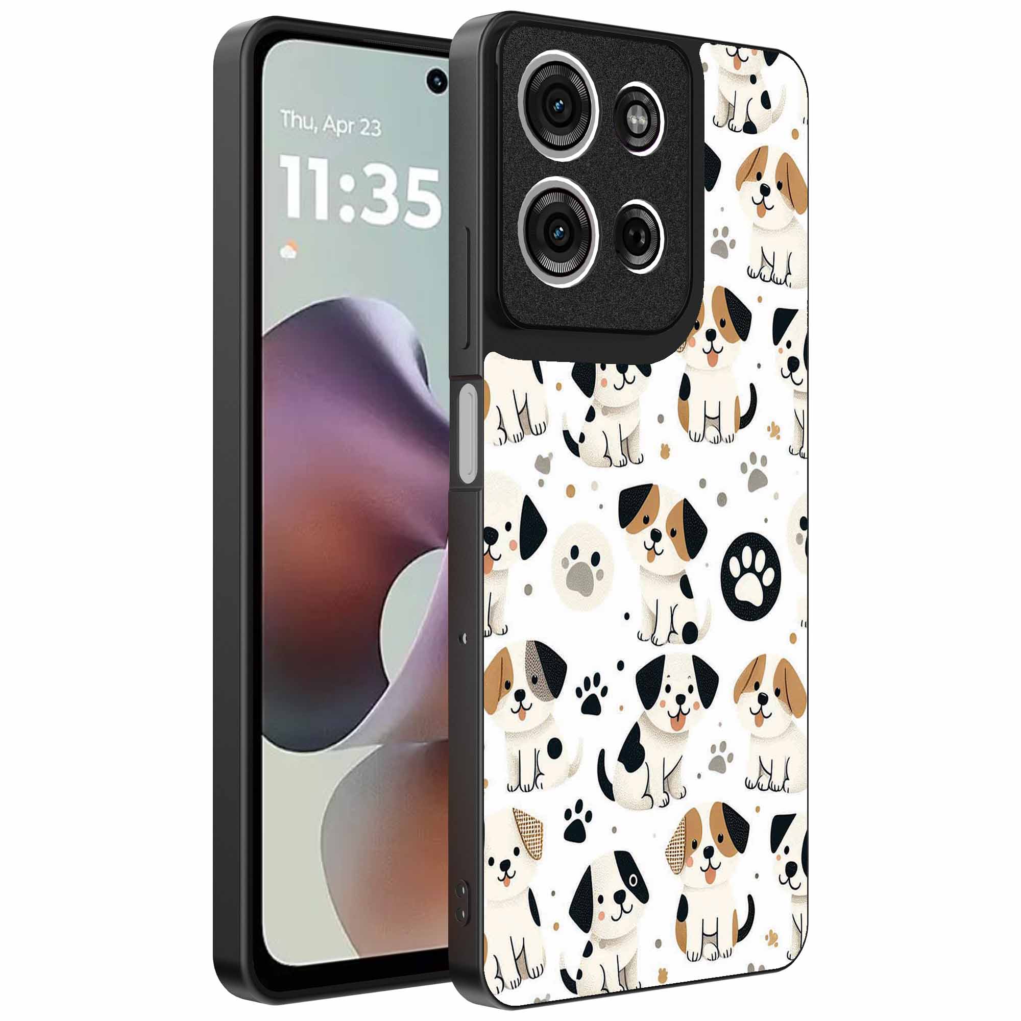 honden opdruk_Motorola Moto G56 telefoonhoesje (1)