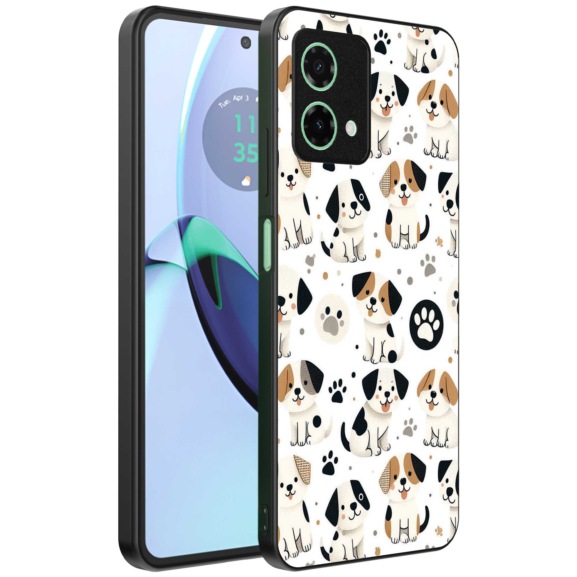 honden opdruk_Motorola Moto G84 telefoonhoesje (1)