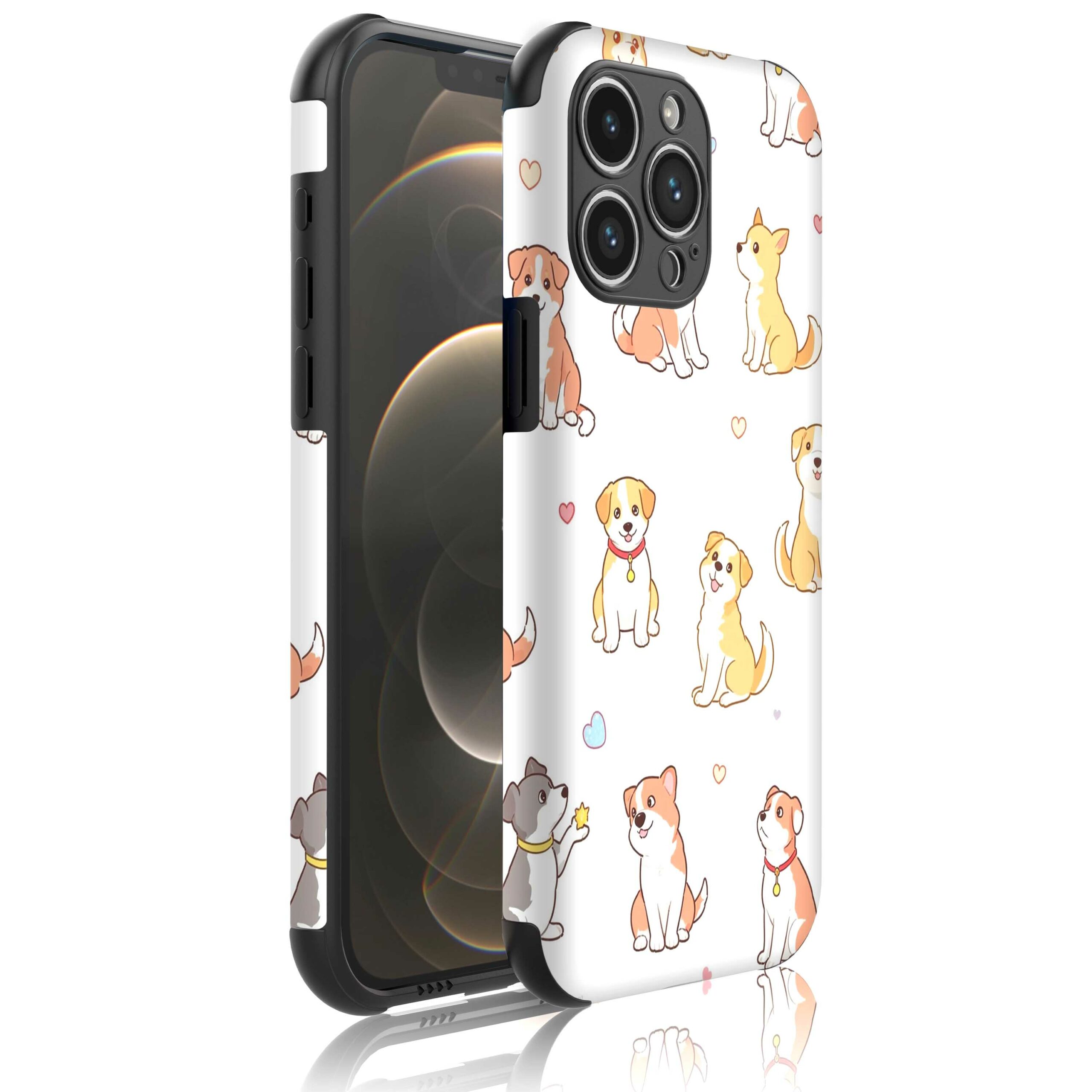 honden opdruk_Telefoonhoesje met bumper randjes iPhone 12 Pro (1)