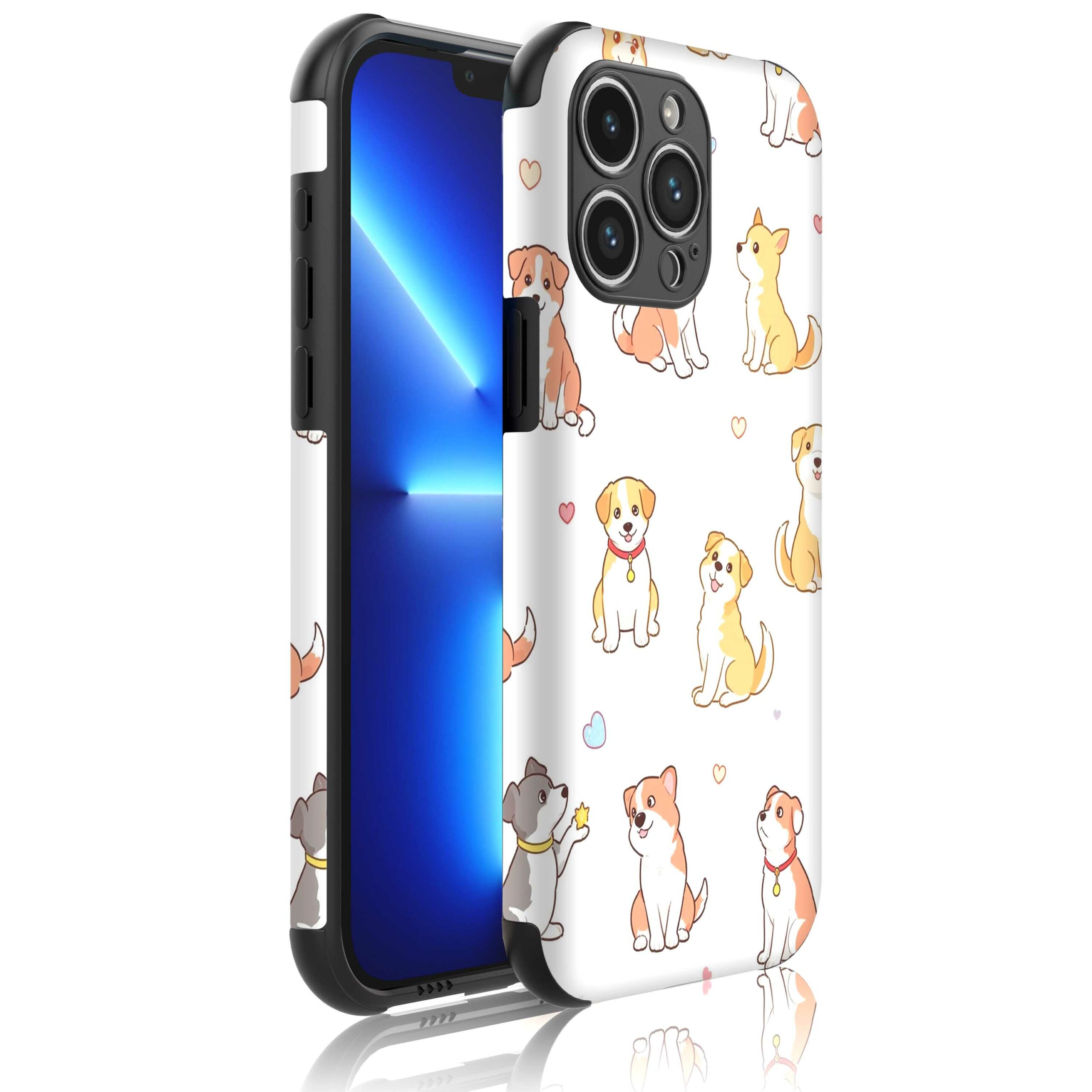 honden opdruk_Telefoonhoesje met bumper randjes iPhone 13 Pro (1)