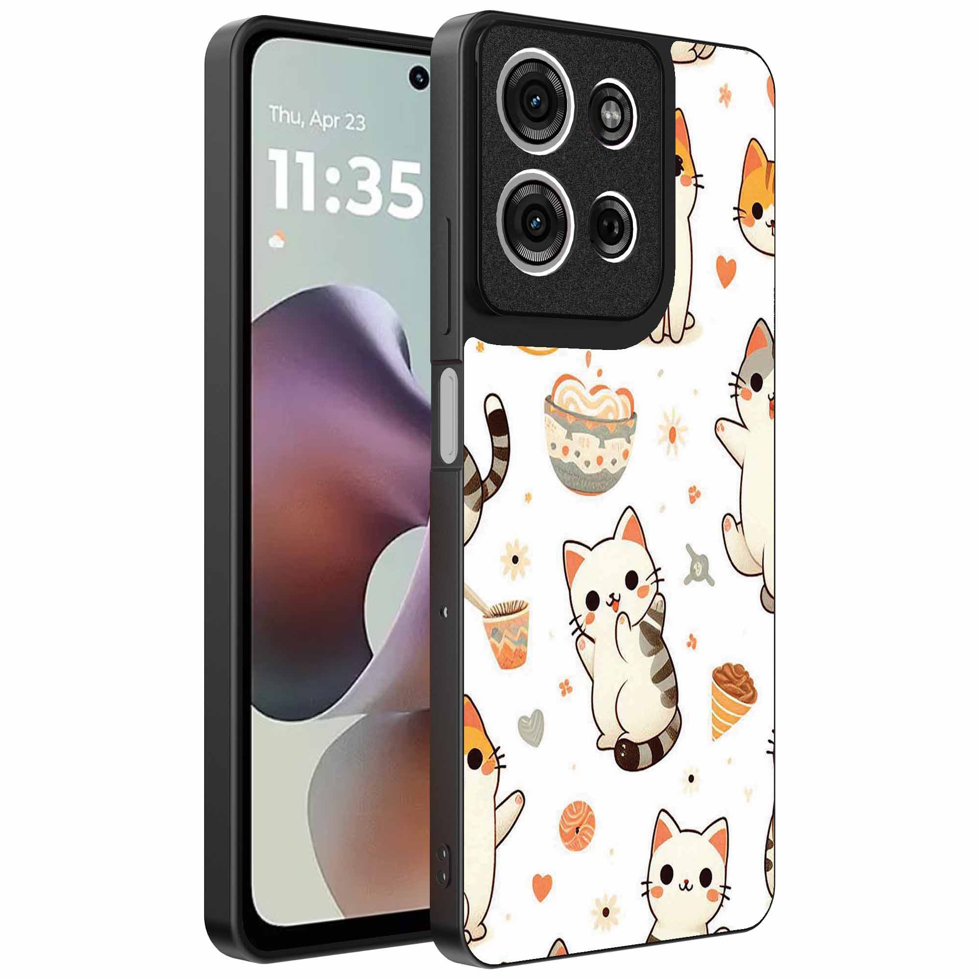 katten opdruk_Motorola Moto G56 telefoonhoesje (1)