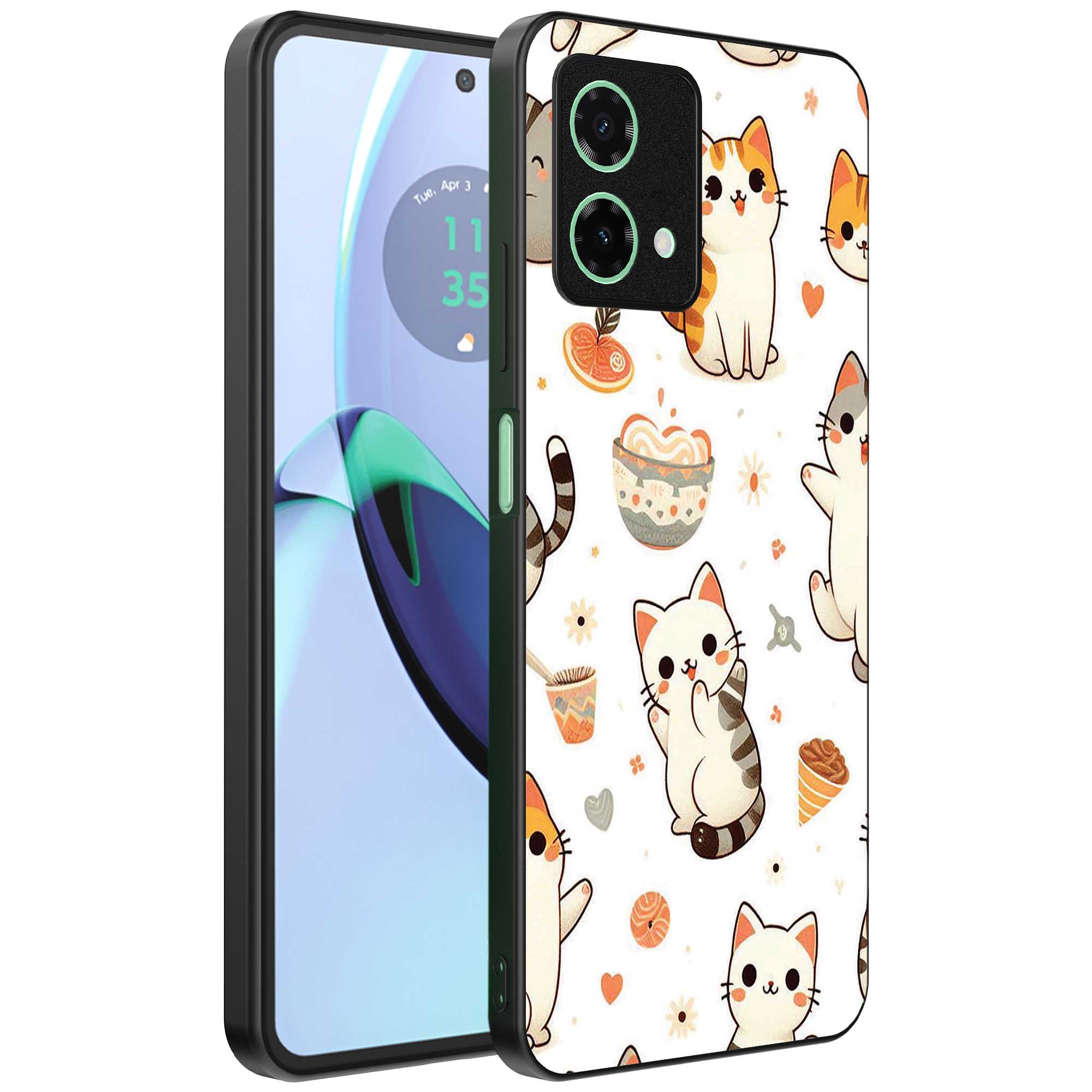 katten opdruk_Motorola Moto G84 telefoonhoesje (1)