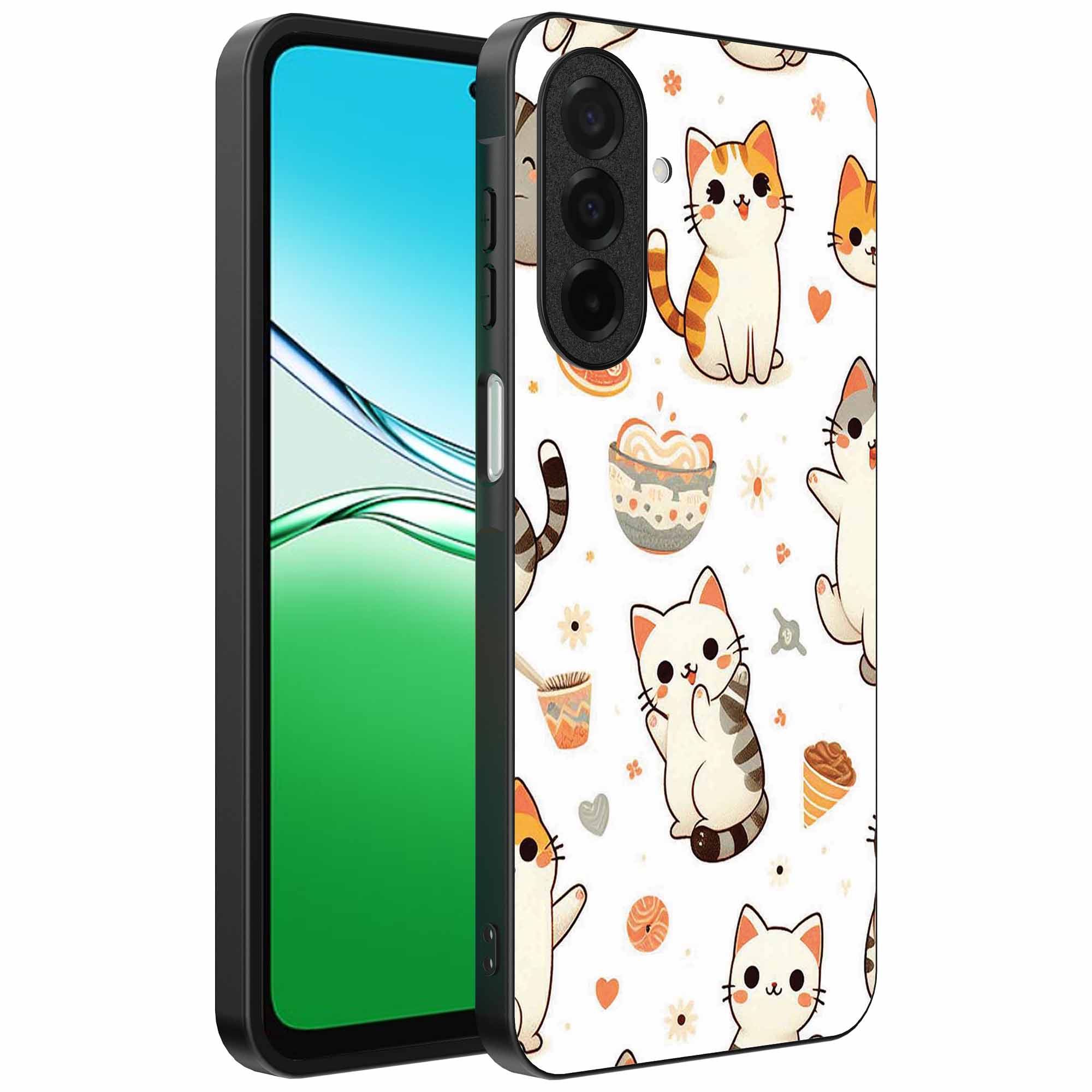 katten opdruk_Oppo A5 telefoonhoesje (1)