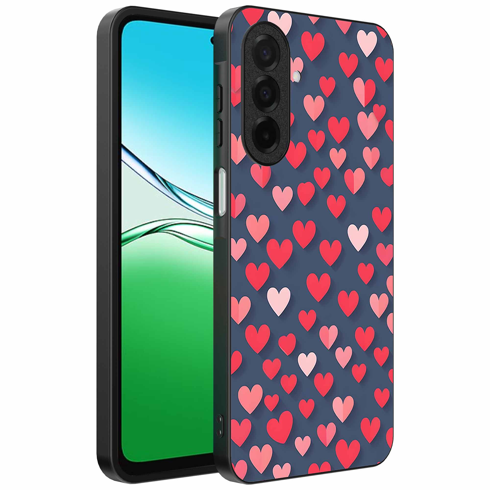 kleine roze en rode hartjes opdruk_Oppo A5 telefoonhoesje (1)