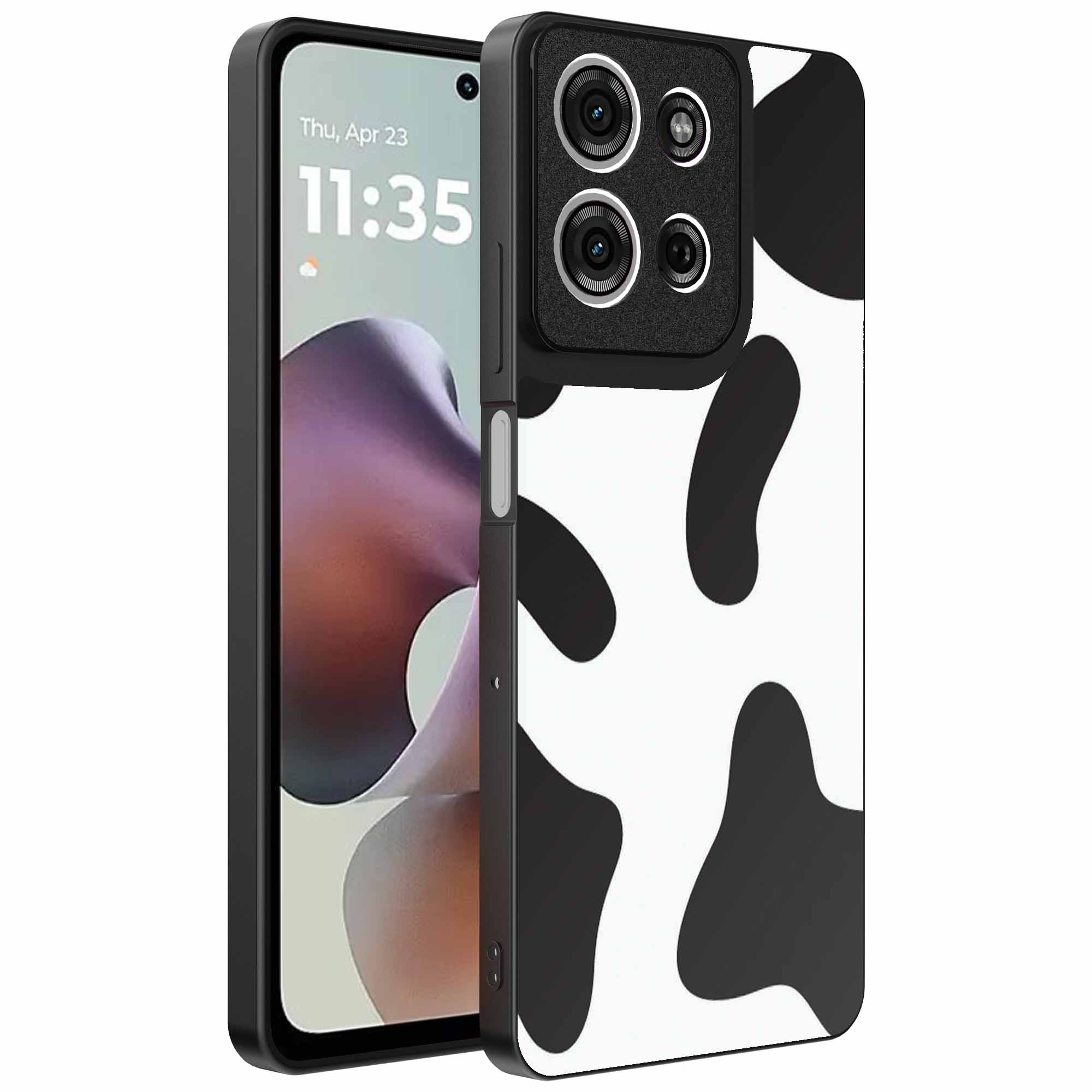 koeienvlekken opdruk_Motorola Moto G56 telefoonhoesje (1)