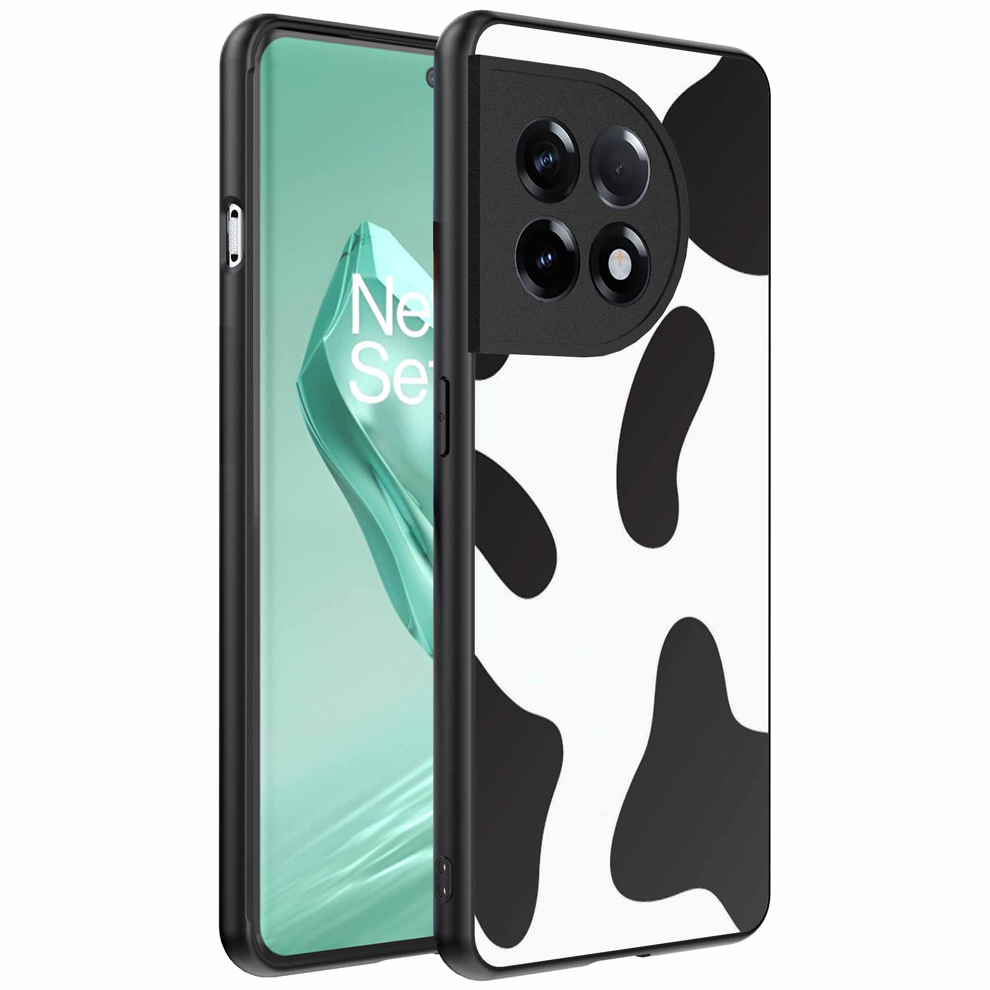 koeienvlekken opdruk_OnePlus 12R Telefoonhoesje (1)