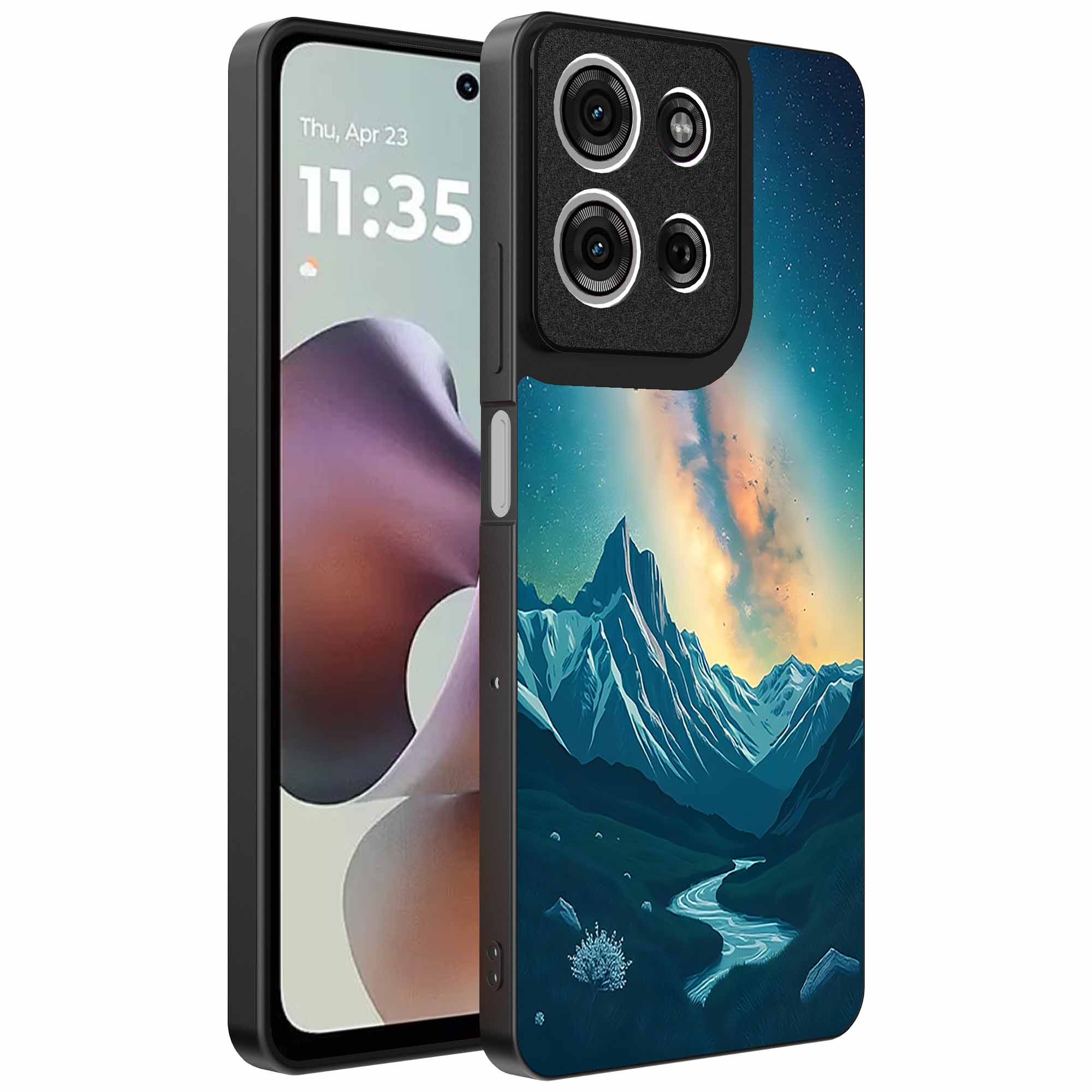 melkweg sterrenhemel opdruk_Motorola Moto G56 telefoonhoesje (1)