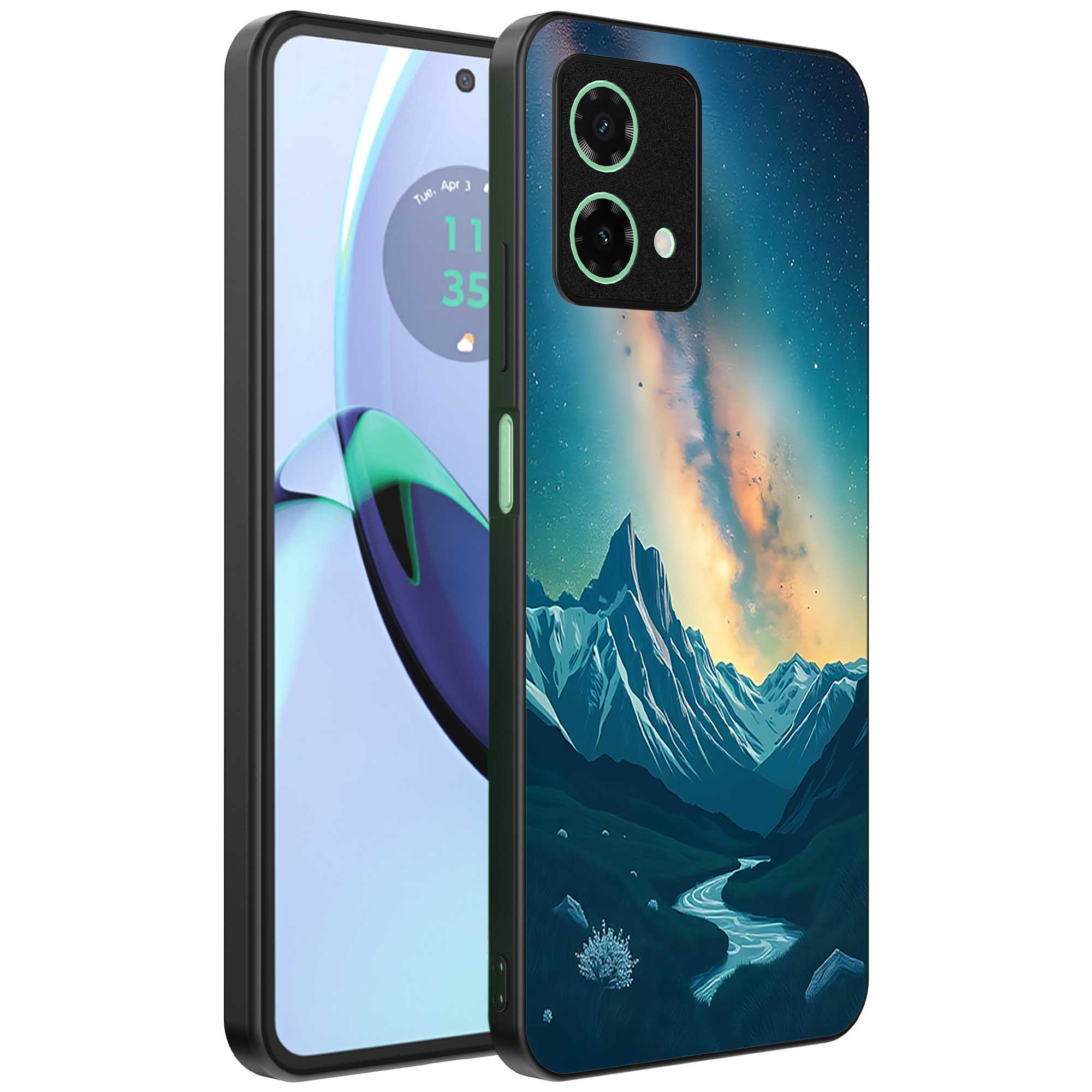 melkweg sterrenhemel opdruk_Motorola Moto G84 telefoonhoesje (1)