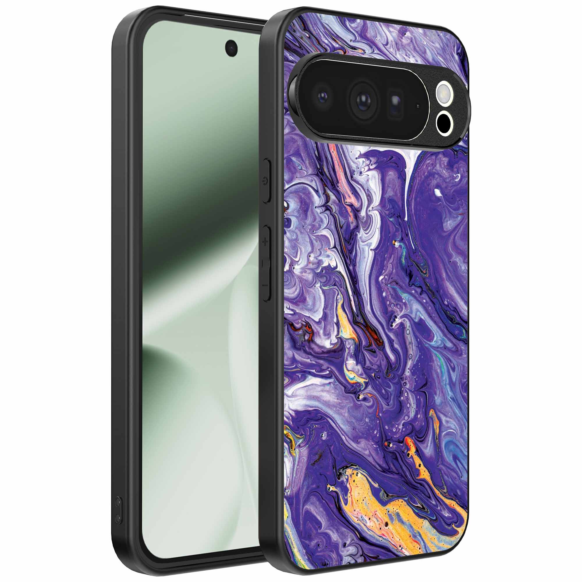 paars goud marmer opdruk_Google Pixel 10 Pro XL telefoonhoesje (1)