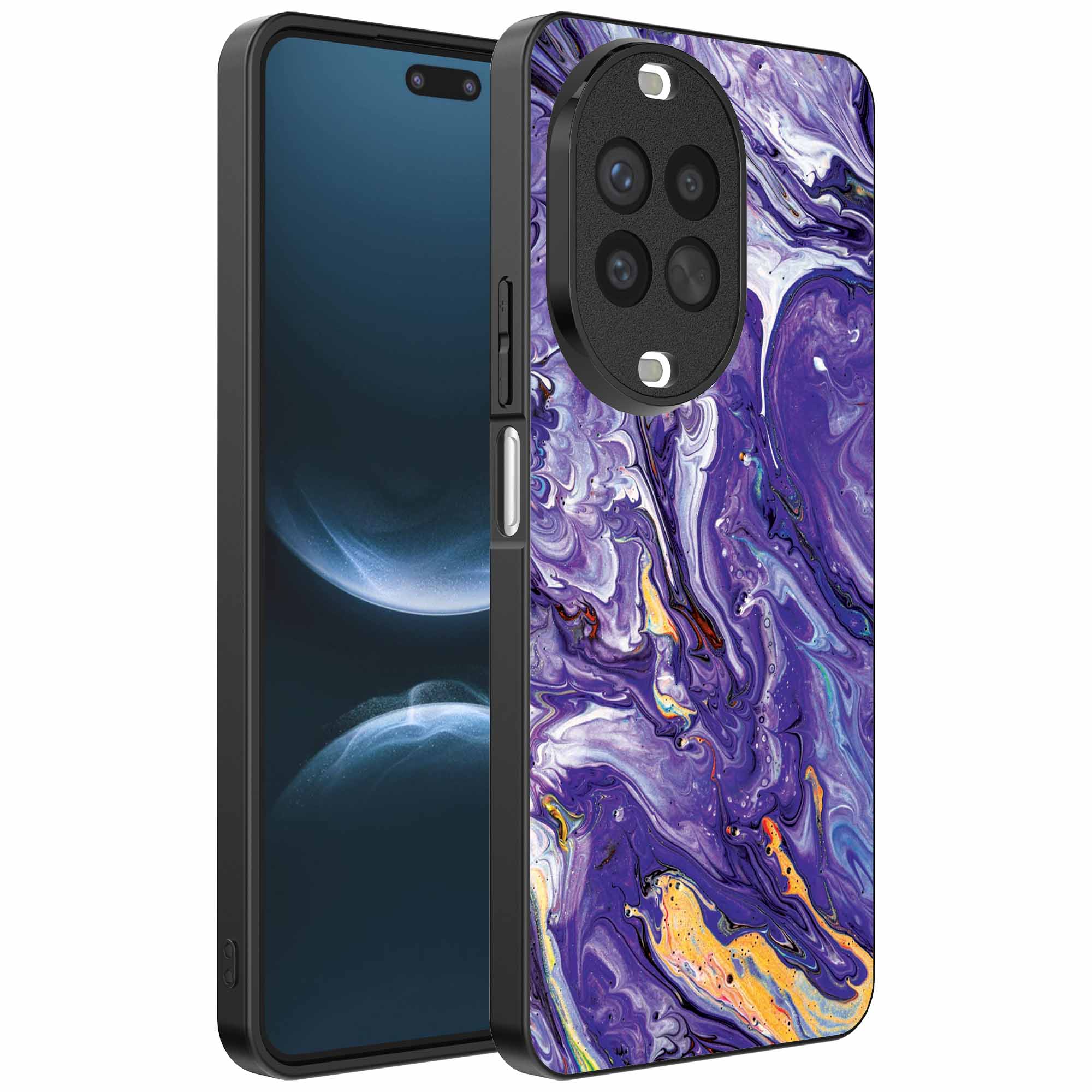 paars goud marmer opdruk_Huawei Nova 14 Pro telefoonhoesje (1)